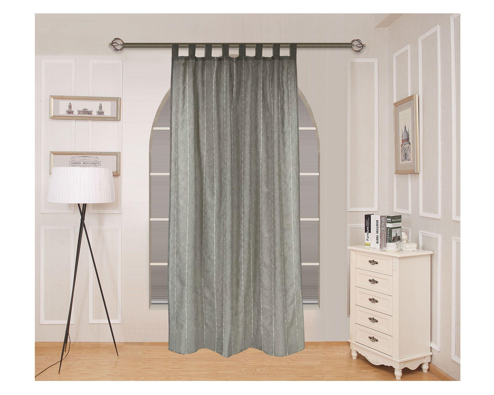 Cortina velo 140x230 cm Líneas gris Cotidiana-0