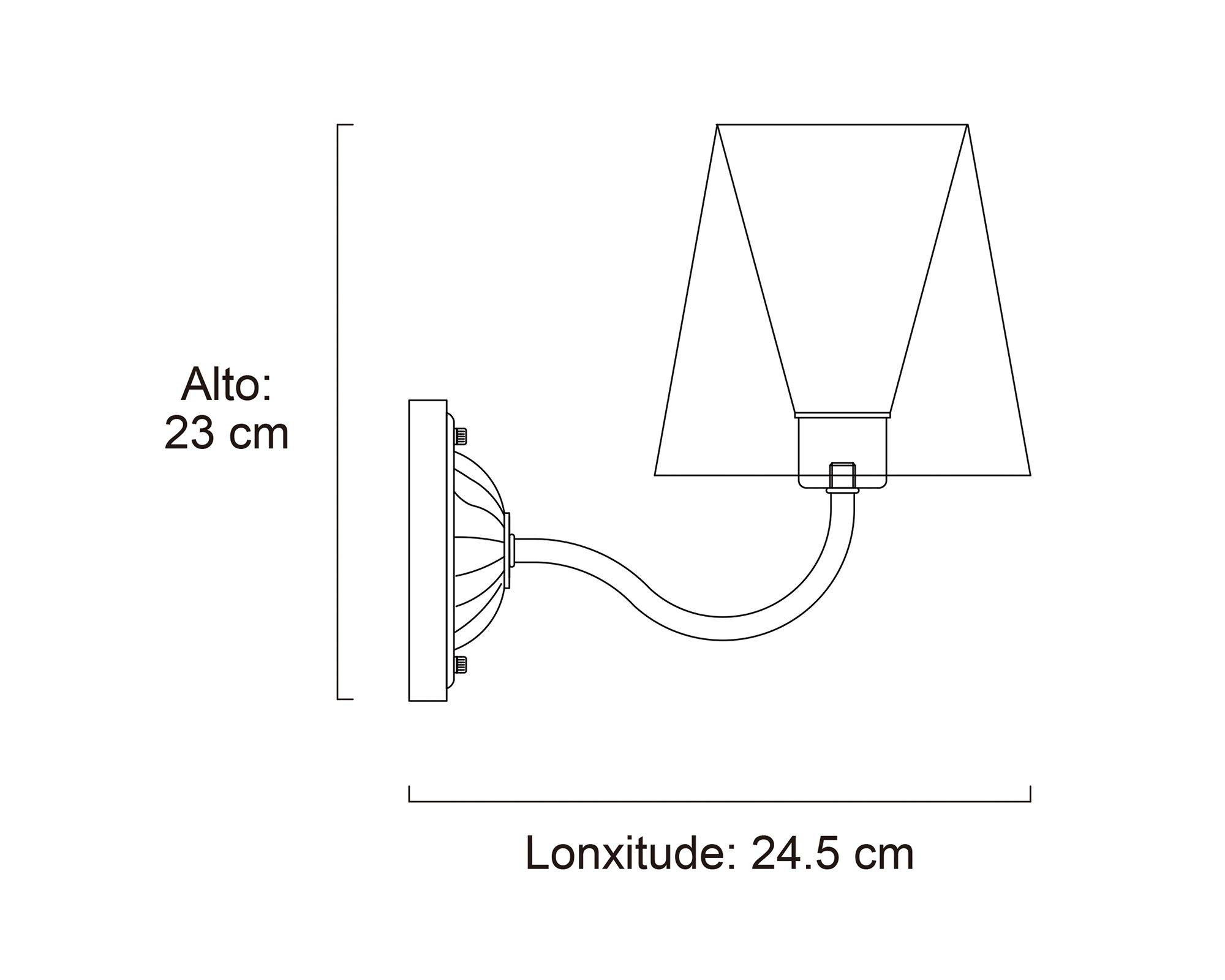 Aplique 1L E14 Pantalla blanco Abitare-6