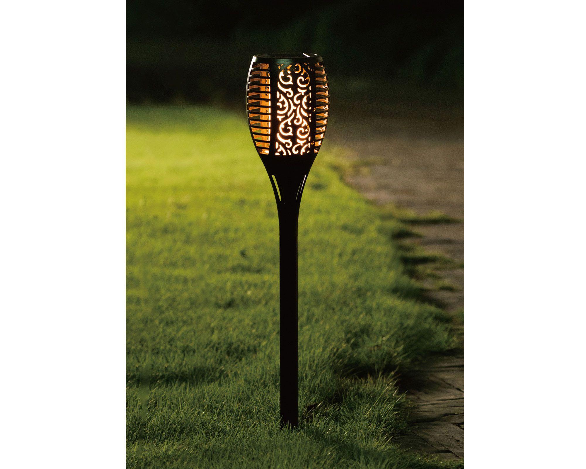 Estaca solar LED 1L Rejilla negro Abitare-6