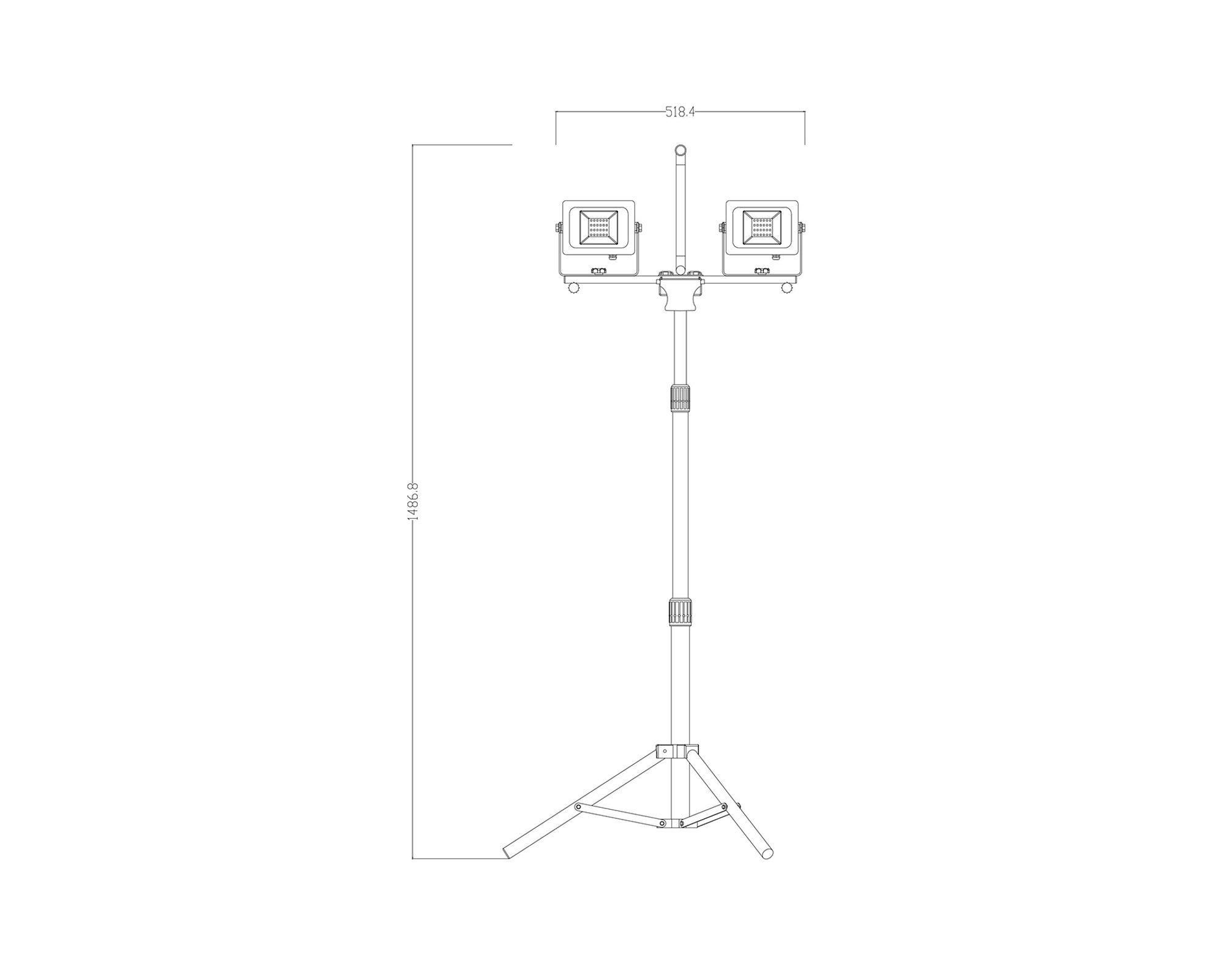 Reflector trípode 2L 20W luz fría Abitare-6