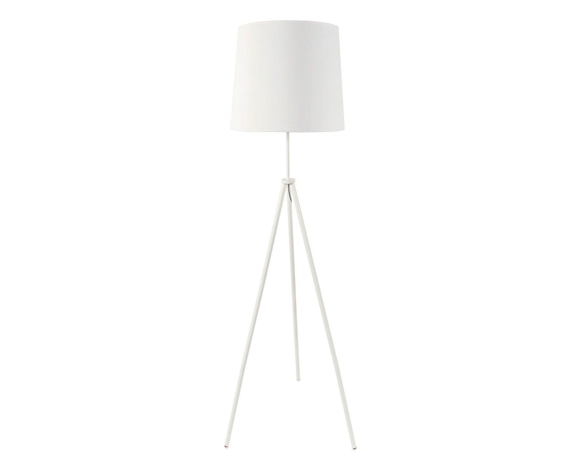 Lámpara pie + Lámpara sobremesa 1L E27 trípode blanco Abitare-1