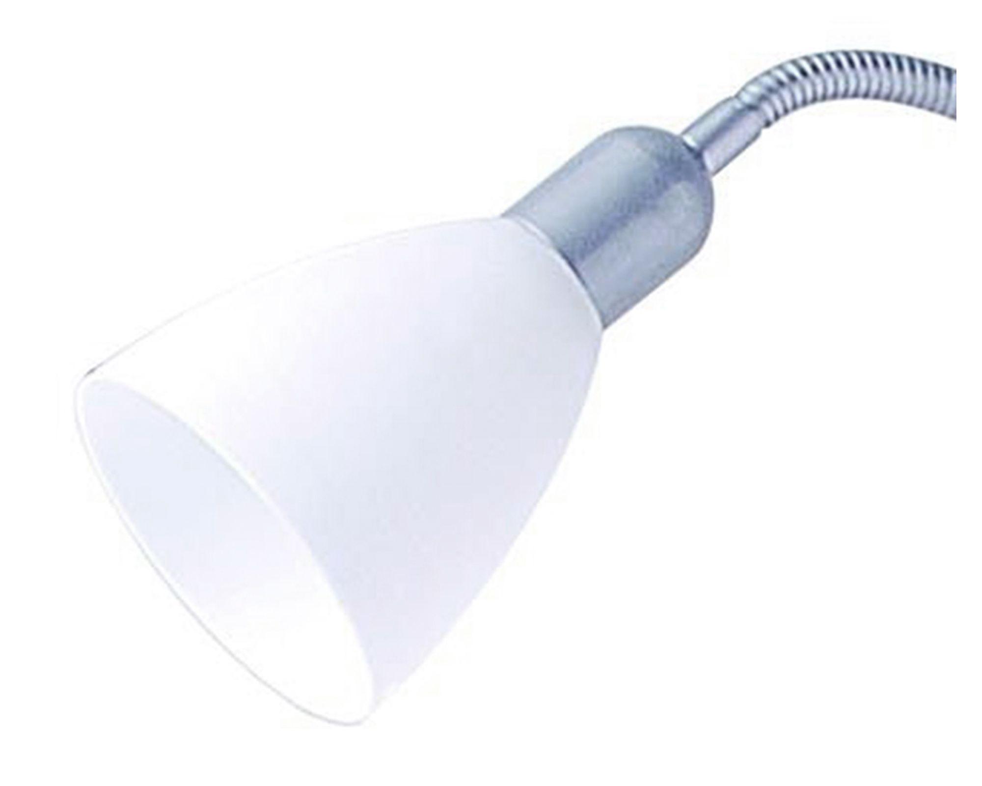 Lámpara pie 2L E27/E14 blanco/plateado Abitare-6