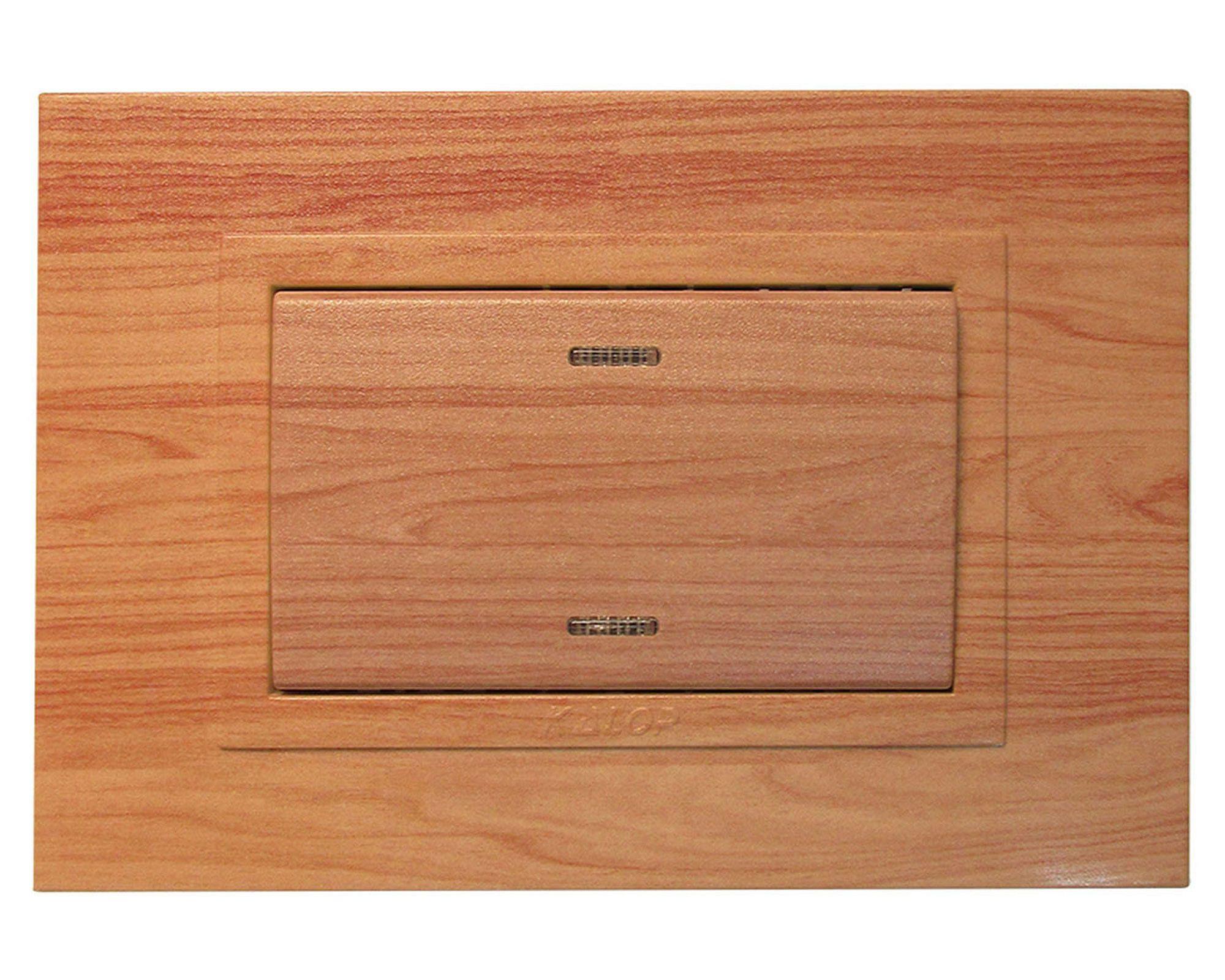 Placa armada interruptor 16A 9/24 Zen concept madera H1 Kalop-0