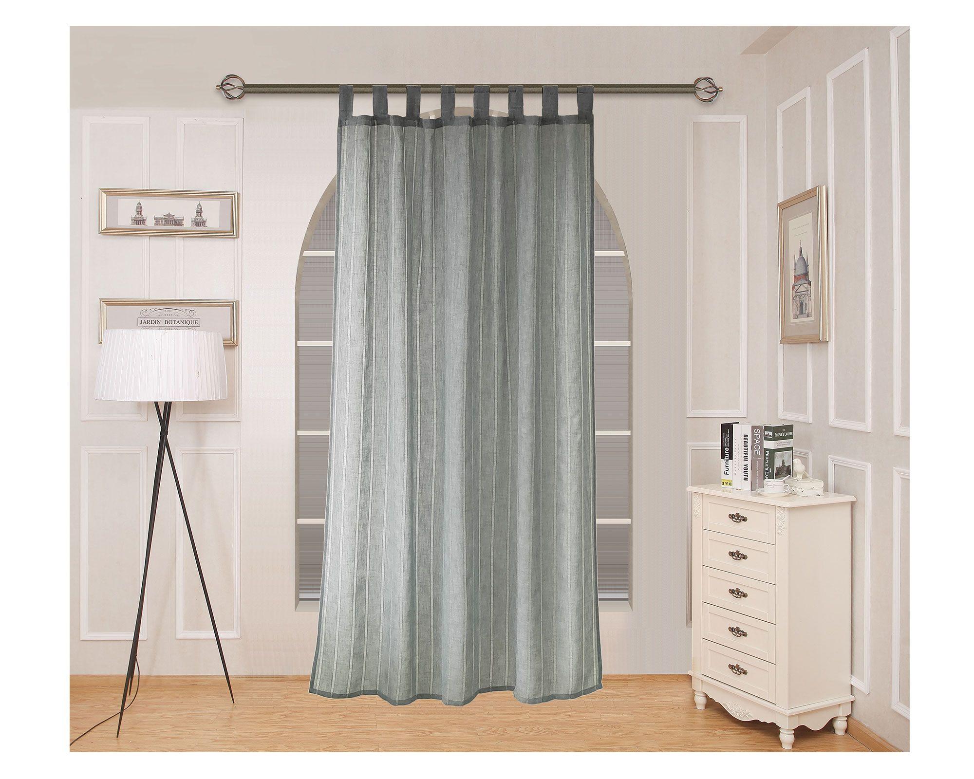 Cortina velo 140x230 cm Deshilado menta Cotidiana-0