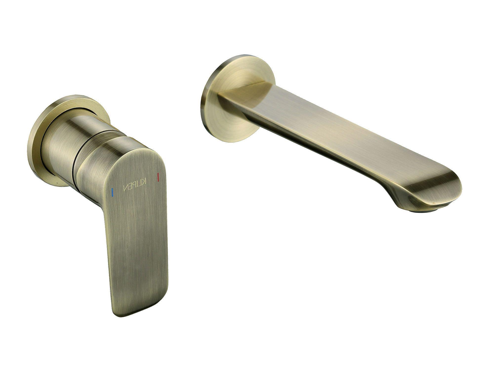 Monomando lavamanos mural Urban antique bronce Klipen-0