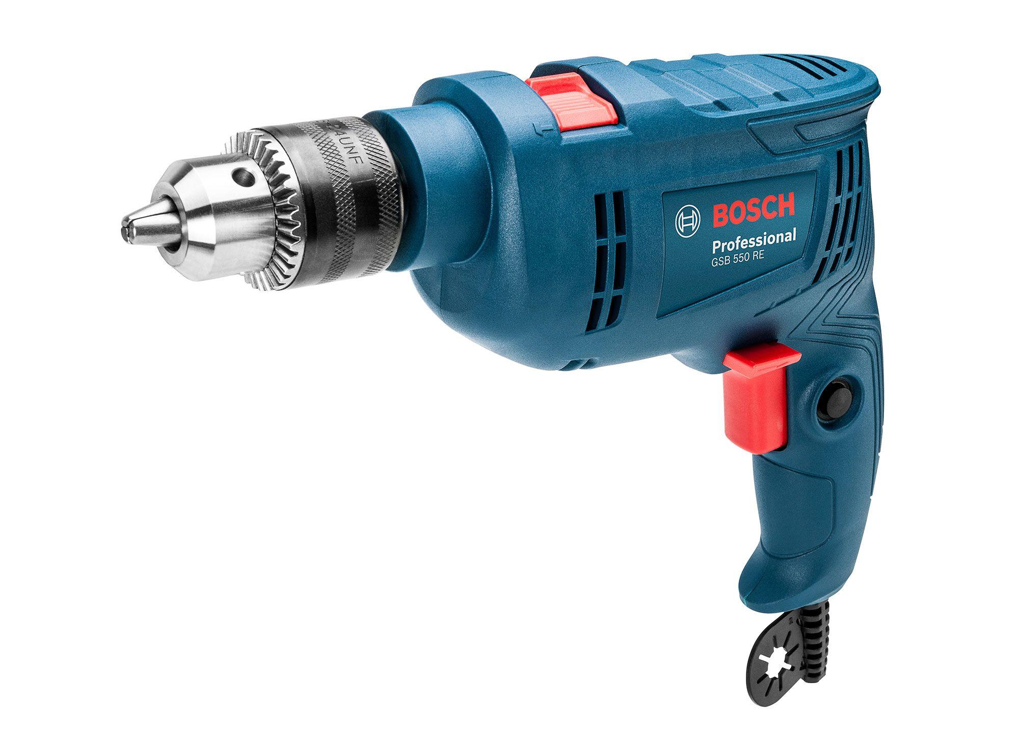 Taladro percutor 550W 13mm GSB 550 + 3 brocas Bosch-0