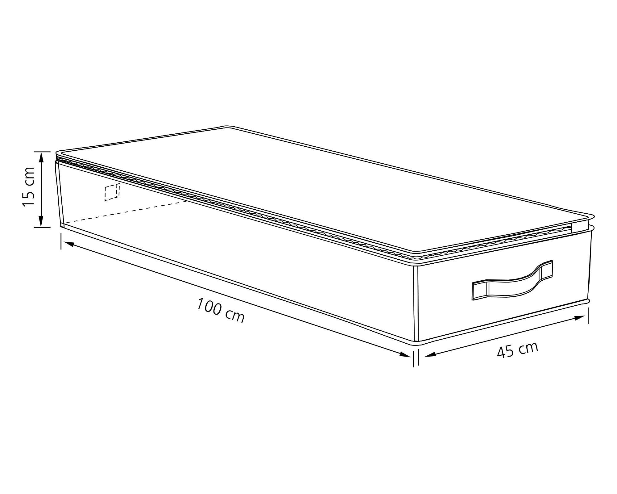 Organizador bajo cama 100 cm Cotidiana-1