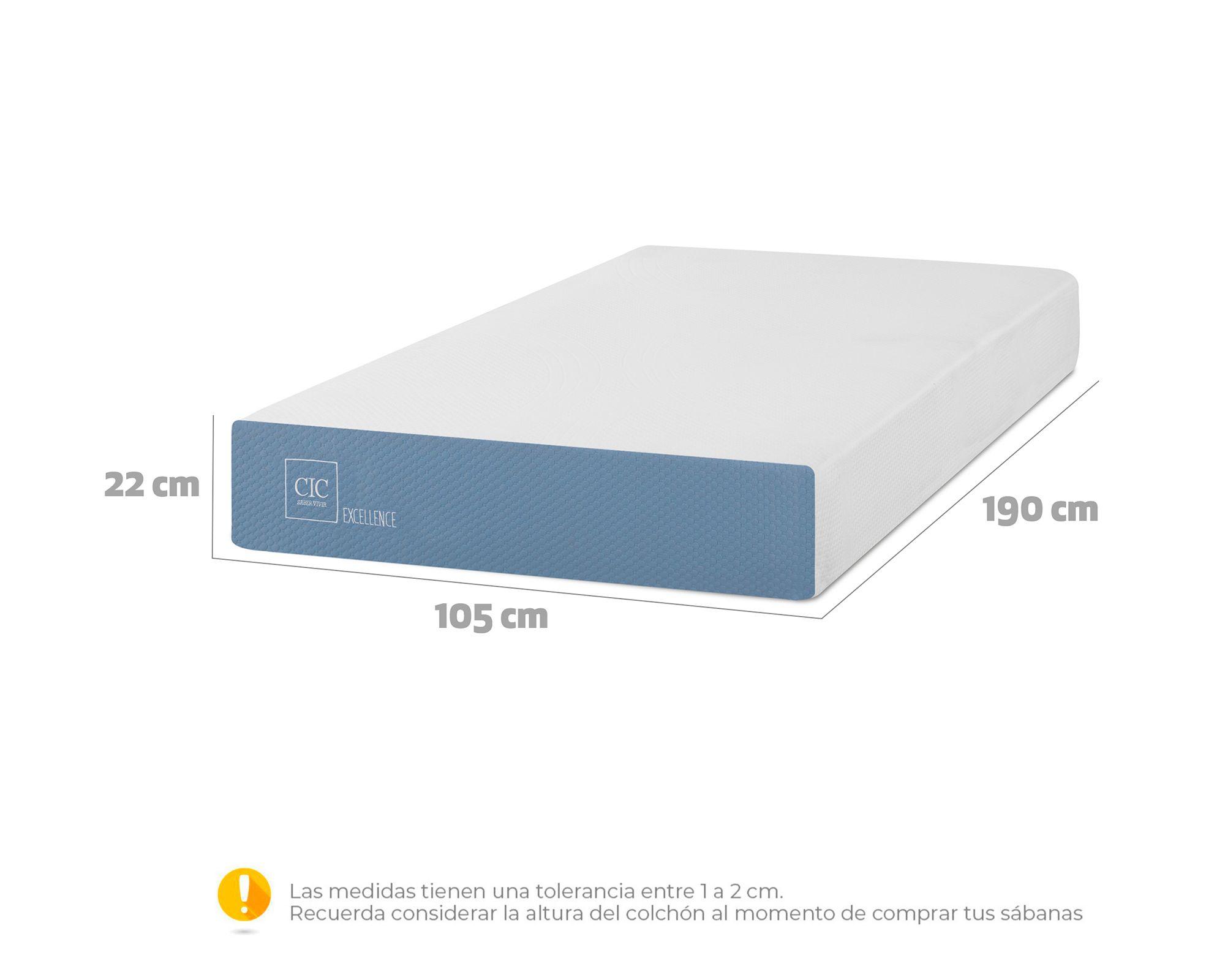 Colchón 1.5 plazas x 190 cm Excellence Cic-3