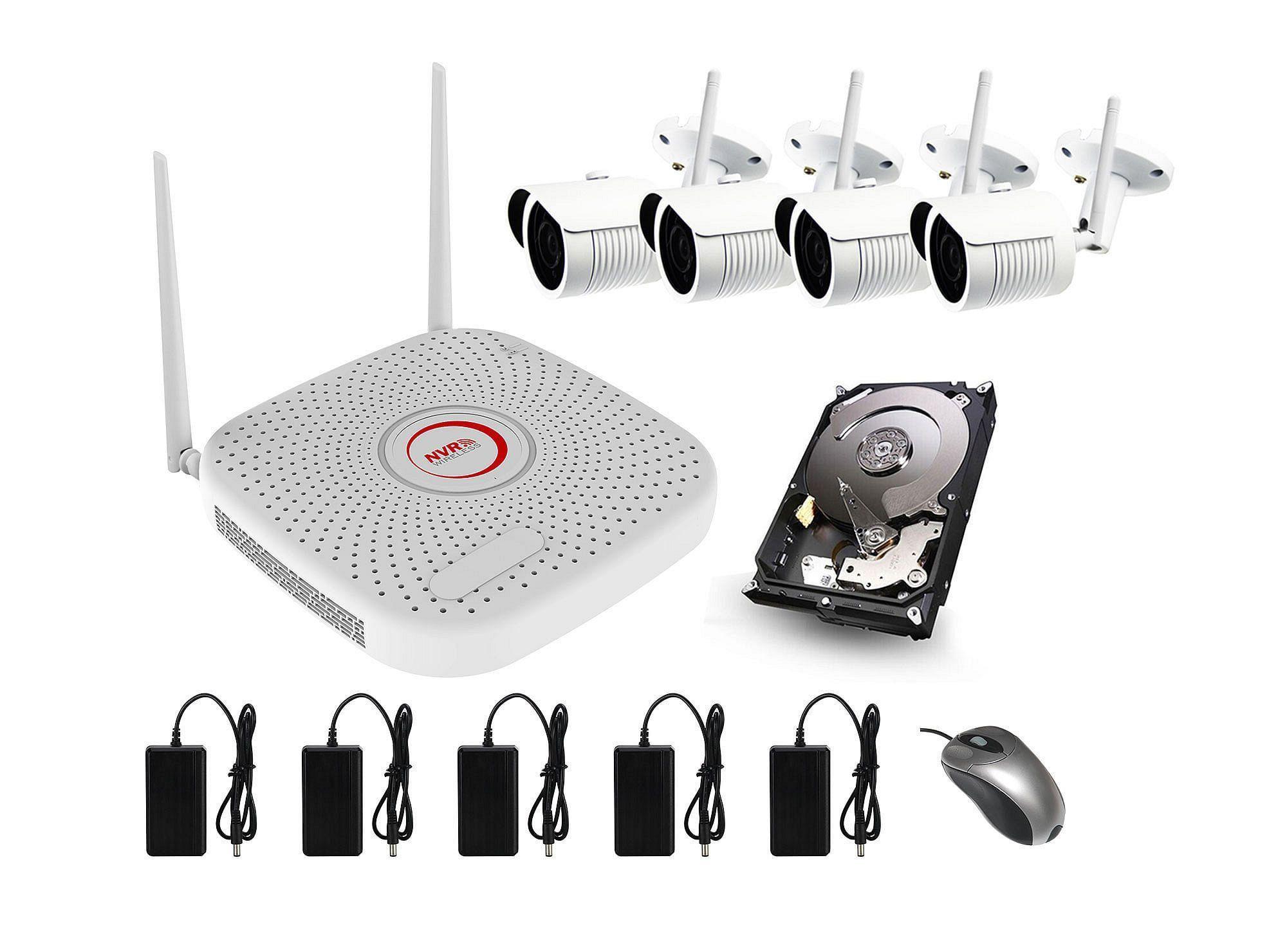 Kit CCTV 4 cámaras IP WIFI SCPGE4SF200 Safecom-0