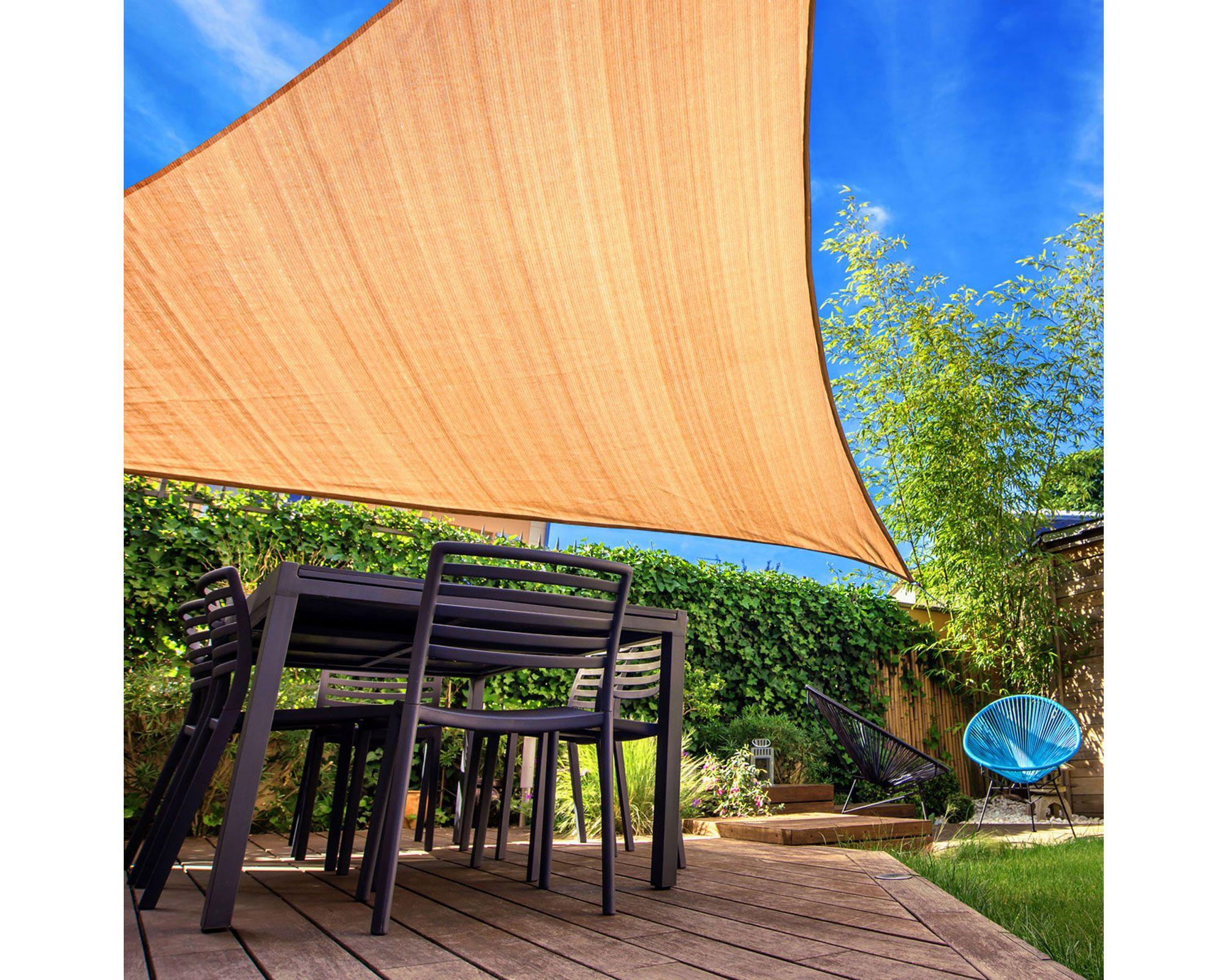 Vela sombreadora 3x3x4,2 m triángulo beige Marienberg-2