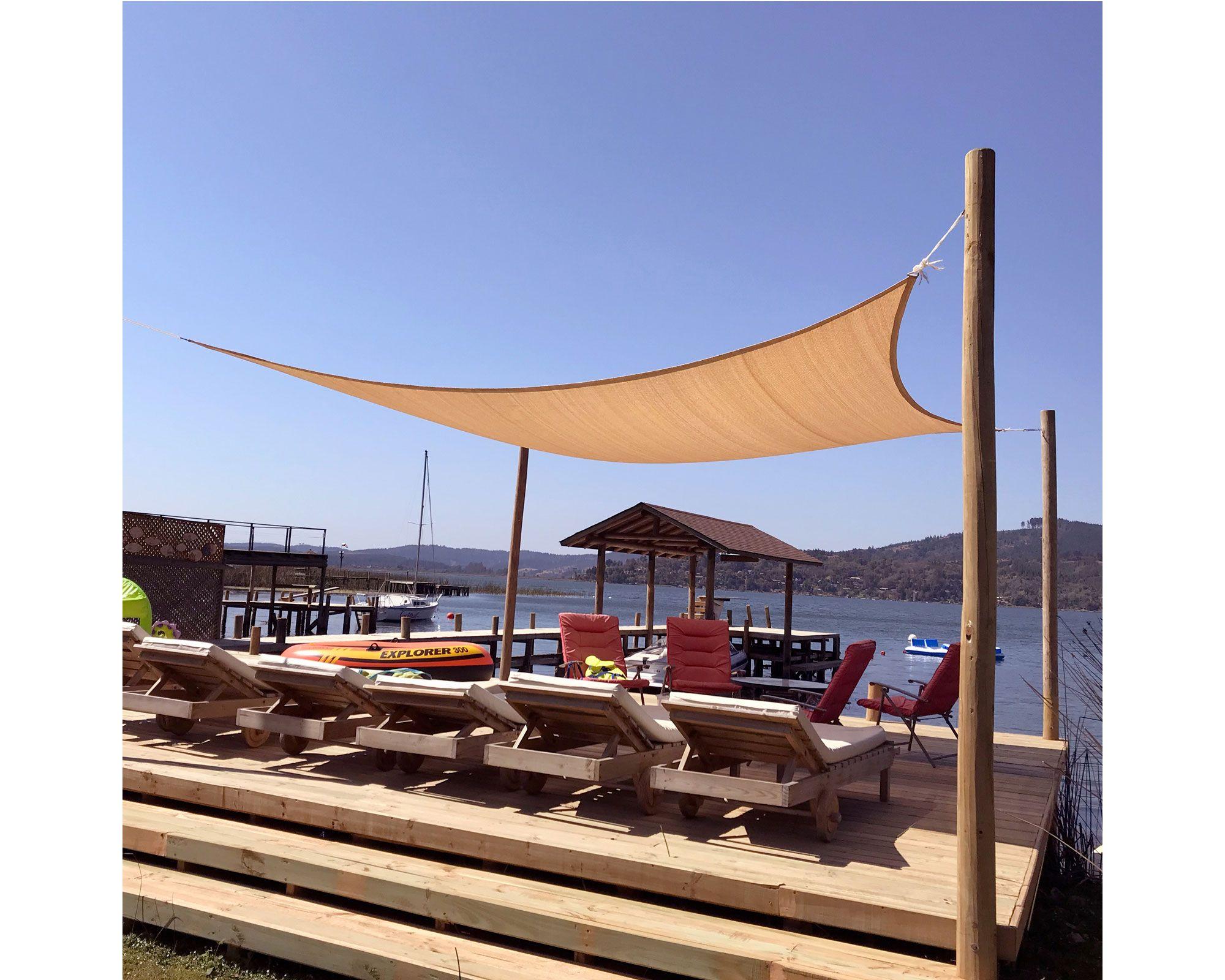 Vela sombreadora 3x3x4,2 m triángulo mocha Marienberg-2
