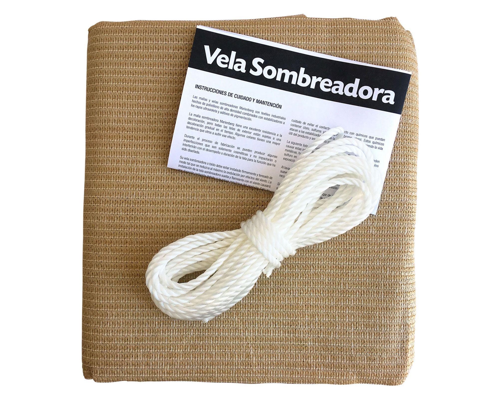 Vela sombreadora 5x5x7 m triángulo beige Marienberg-0