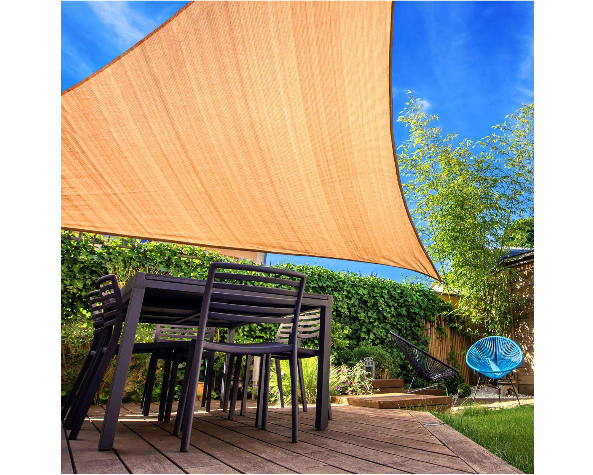 Vela sombreadora 5x5x7 m triángulo beige Marienberg-2