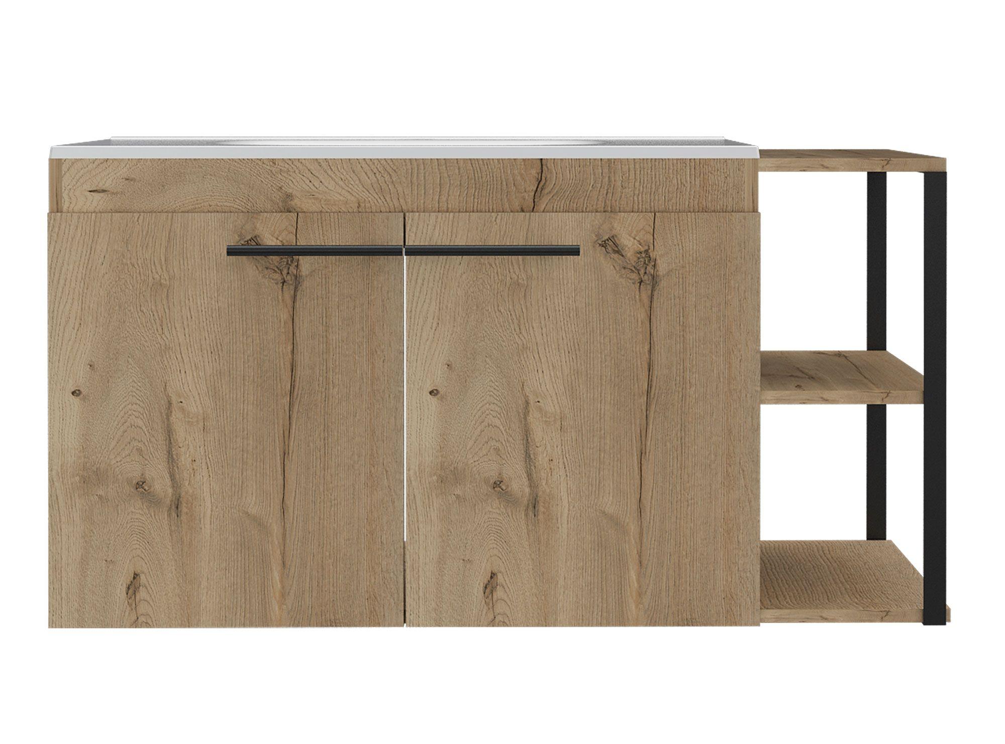 Mueble vanitorio 2 puertas 100 cm Khari duna TuHome.-0