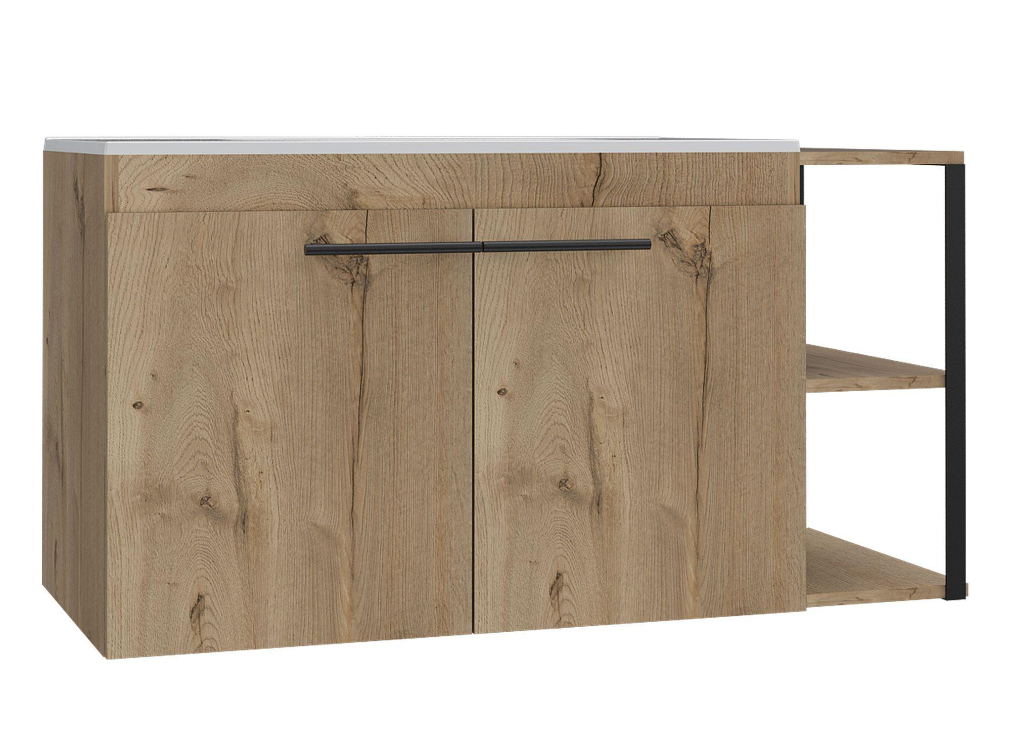 Mueble vanitorio 2 puertas 100 cm Khari duna TuHome.-1