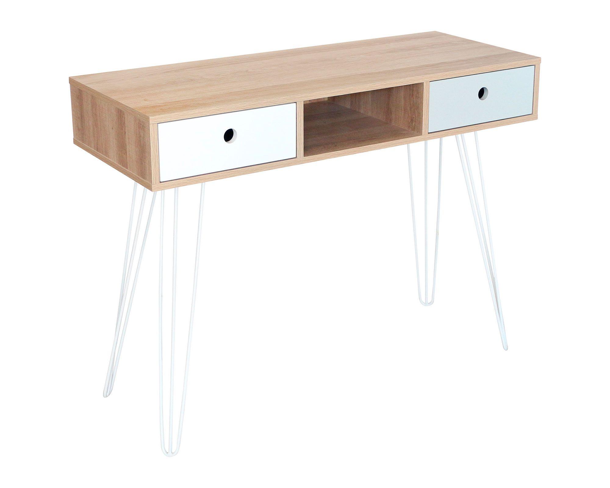 Escritorio + cajonera + librero Millie natural M+Design-6