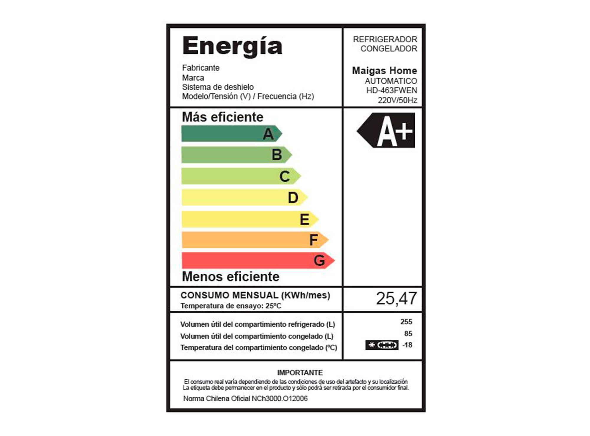 Refrigerador no frost 340 litros HD-463FWEN Maigas-3