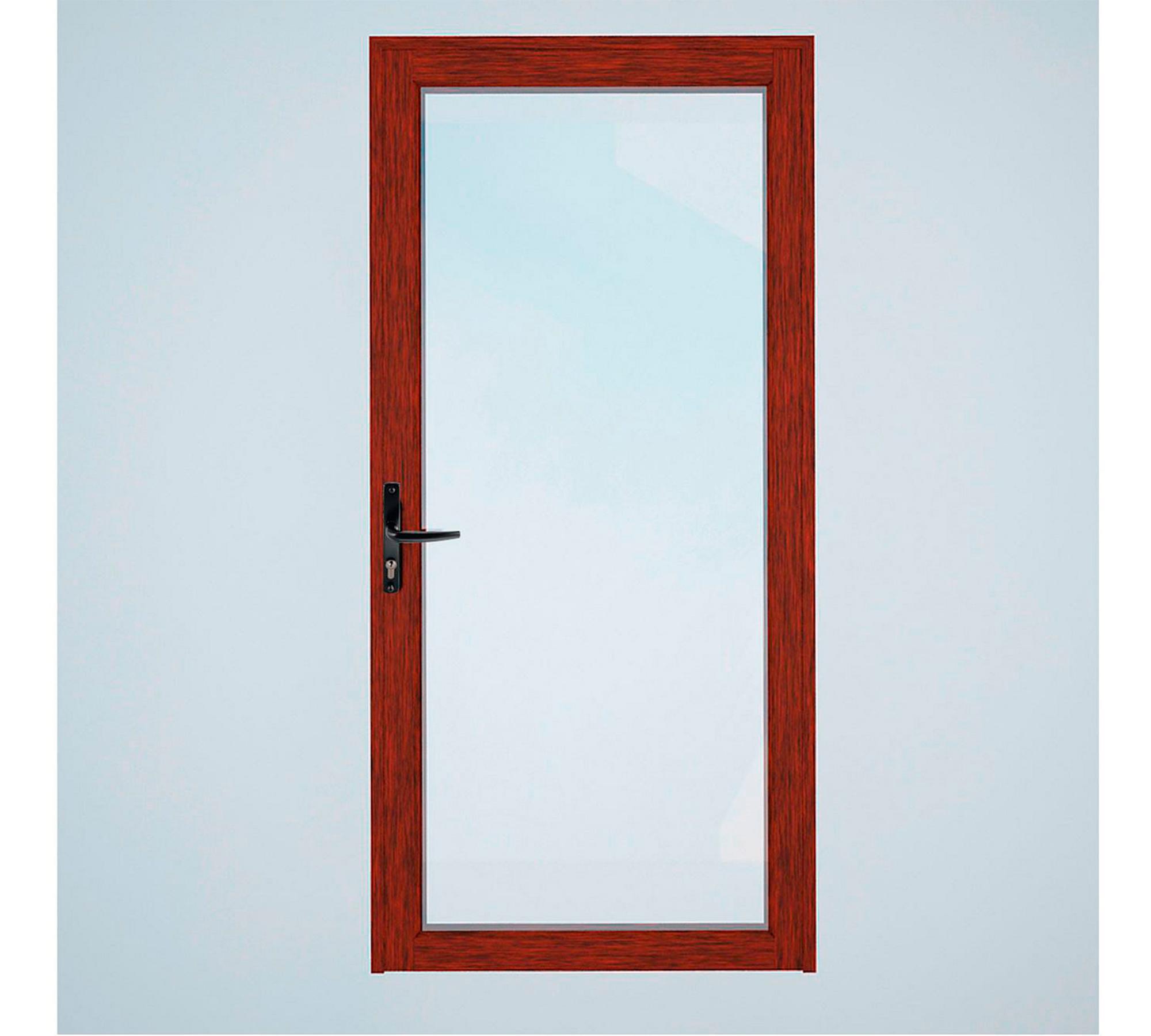 Puerta Interior vidriada 90x200 cm Aluminio termopanel derecha Madera Mundo Glass-0