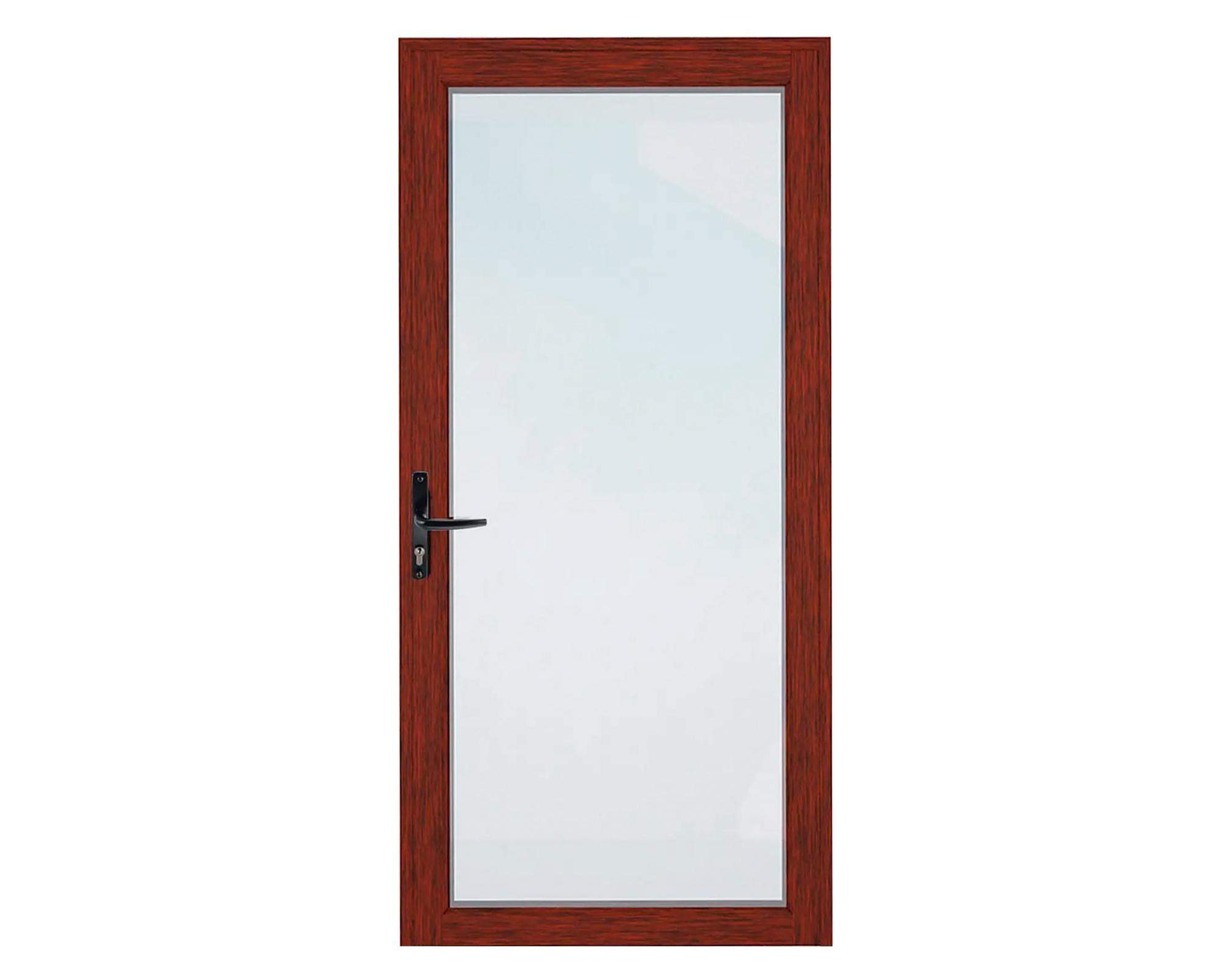 Puerta Interior vidriada 90x200 cm Aluminio termopanel derecha Madera Mundo Glass-0