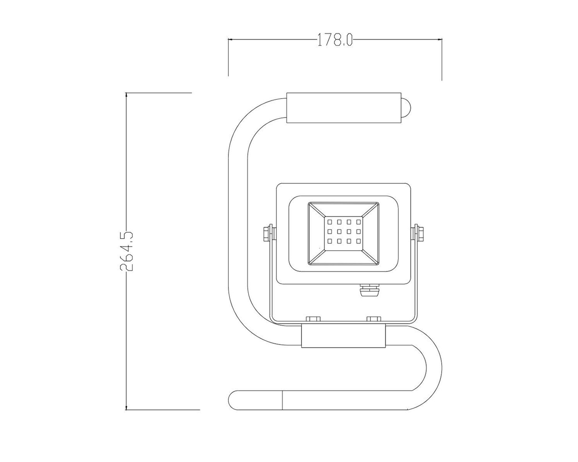 Reflector LED Flat SMD 10W negro-4