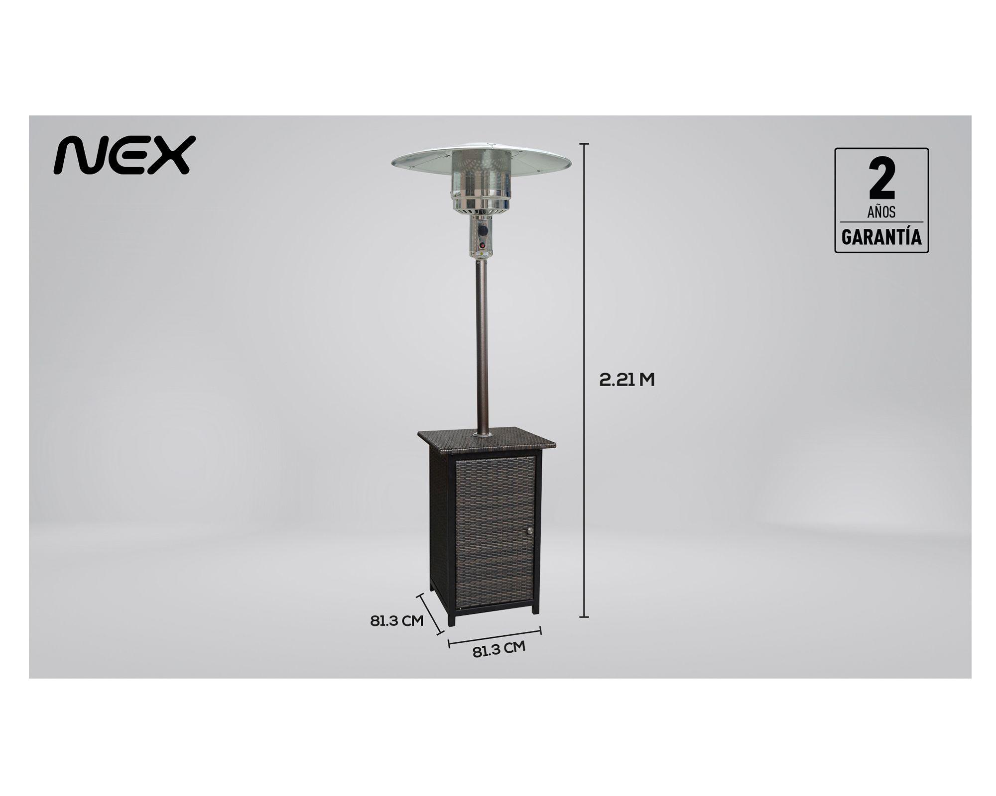 Estufa de patio a gas 11 kg PH0020120 rattan Nex-5