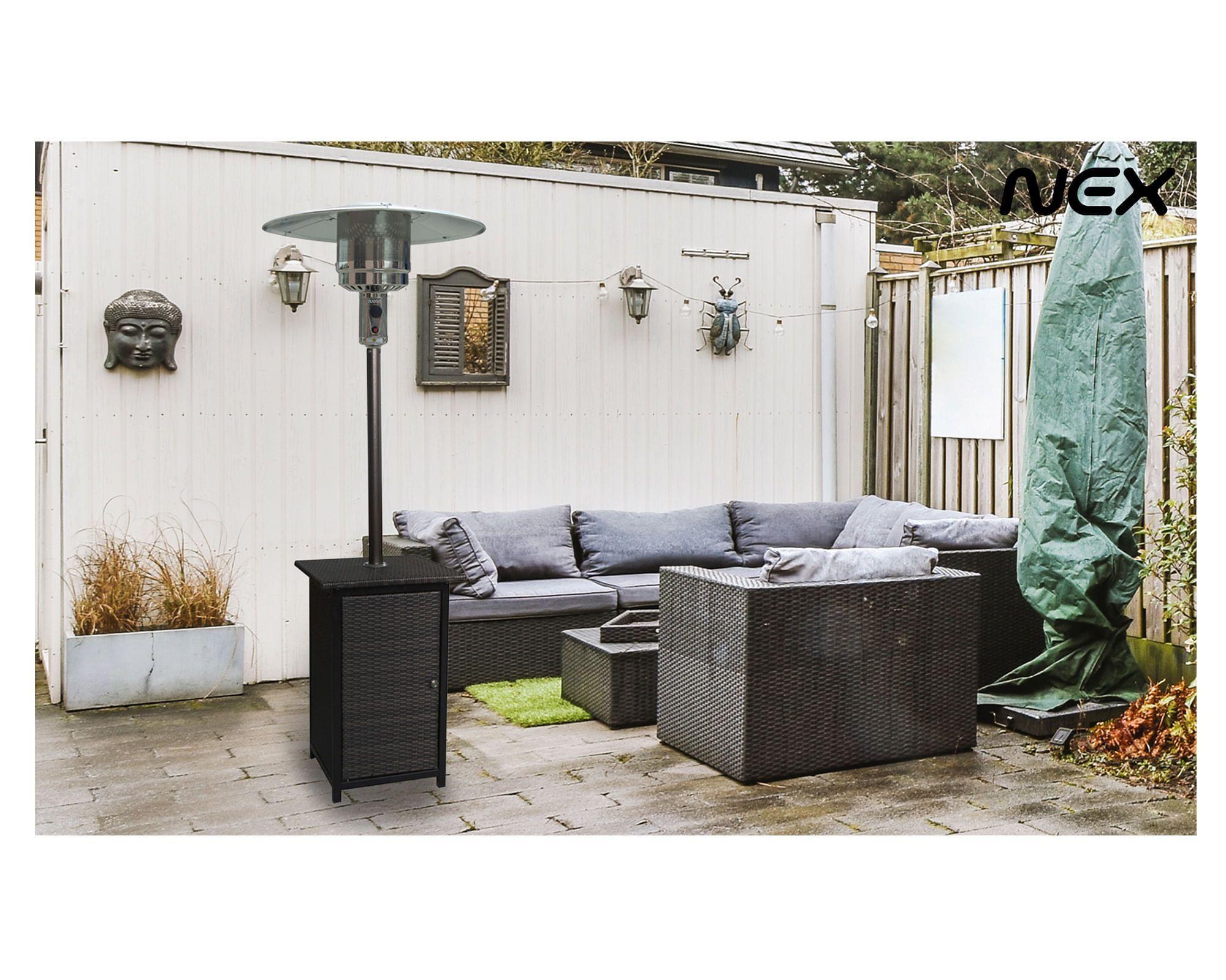 Estufa de patio a gas 11 kg PH0020120 rattan Nex-2