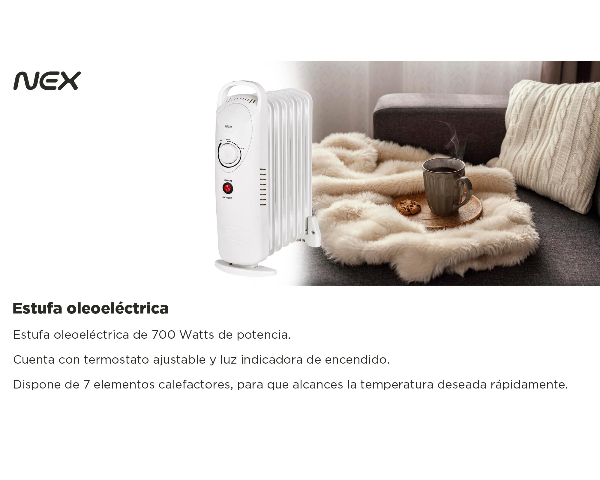 Estufa oleoeléctrica 700W Nex-4