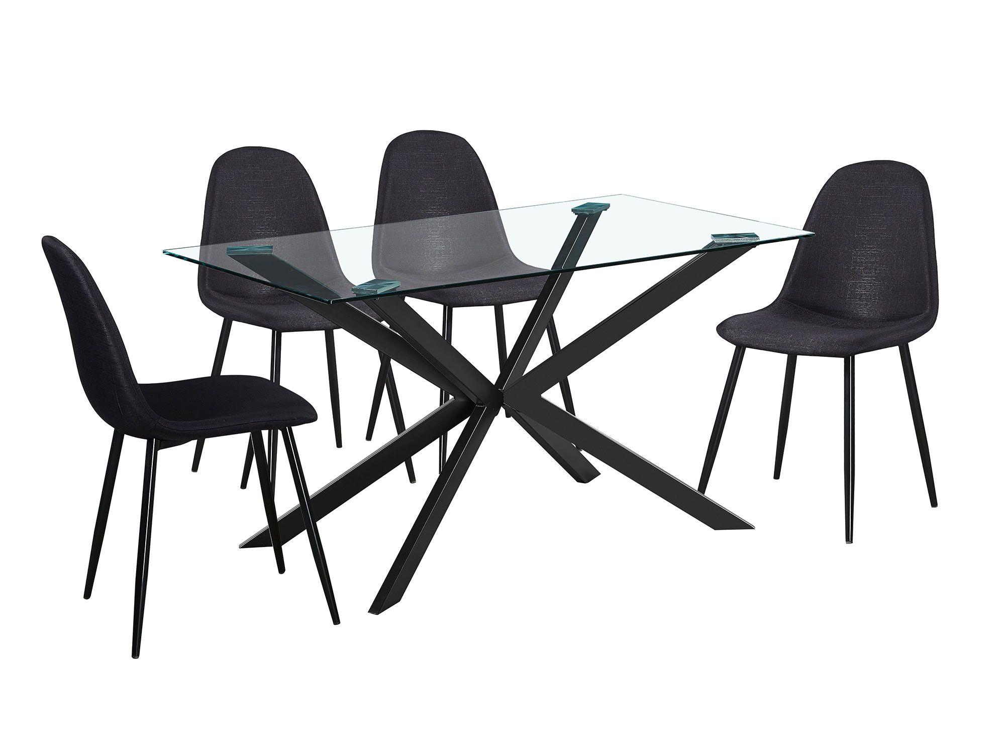 Comedor 4 sillas Belén negro Idetex-0