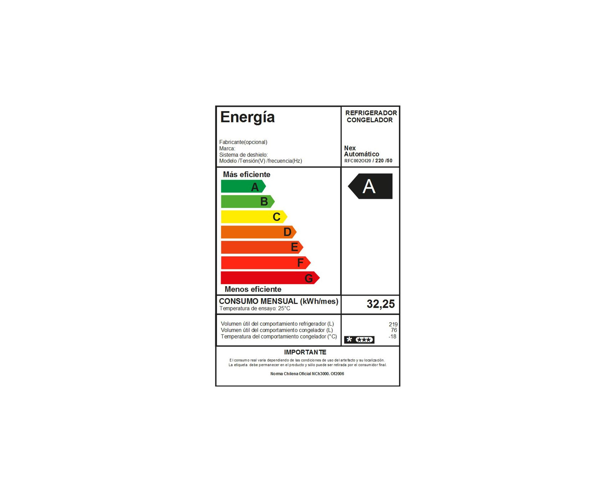 Refrigerador no frost 295 litros RFC002 Nex-11