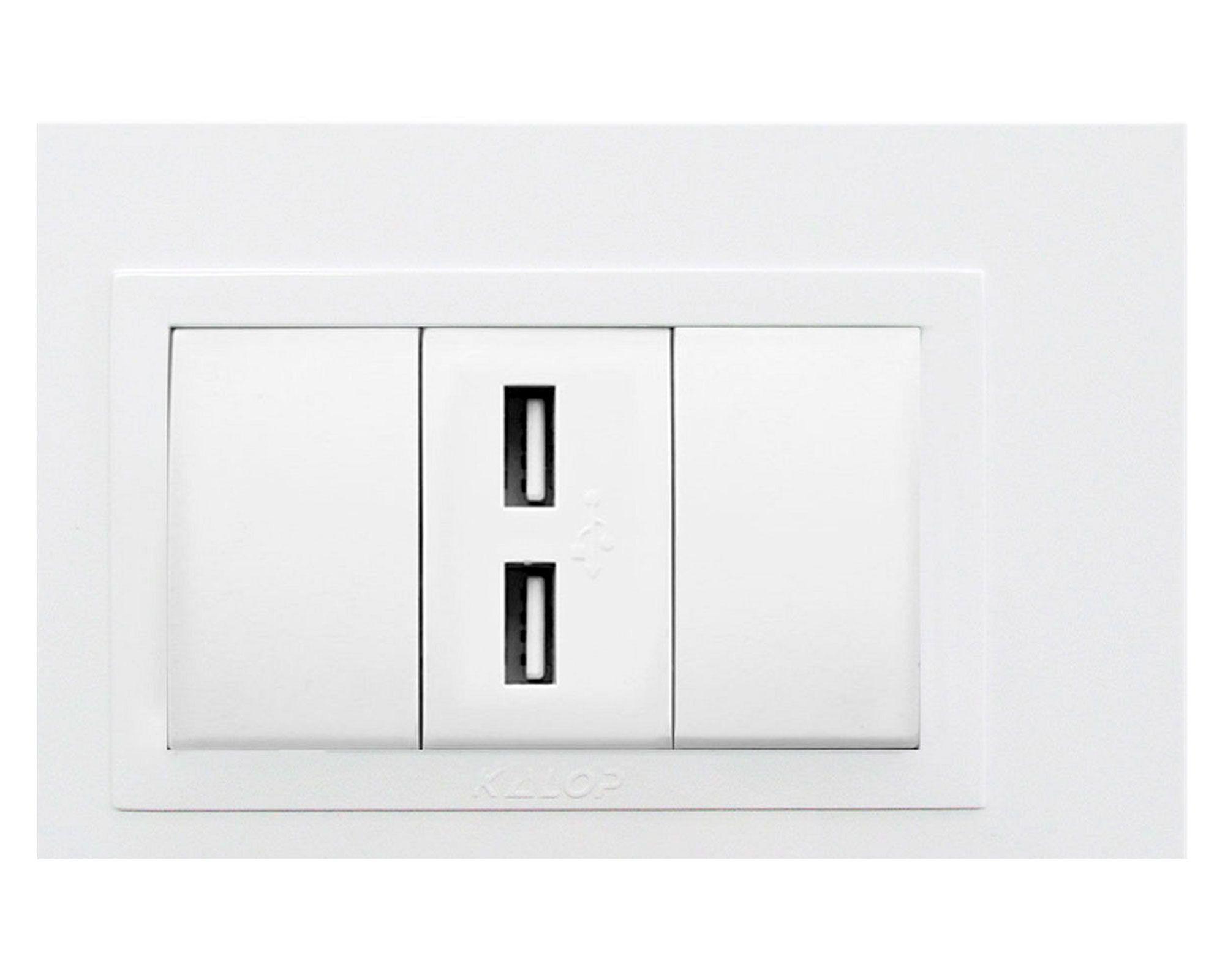 Placa armada USB doble KS40490 blanco Kalop-1