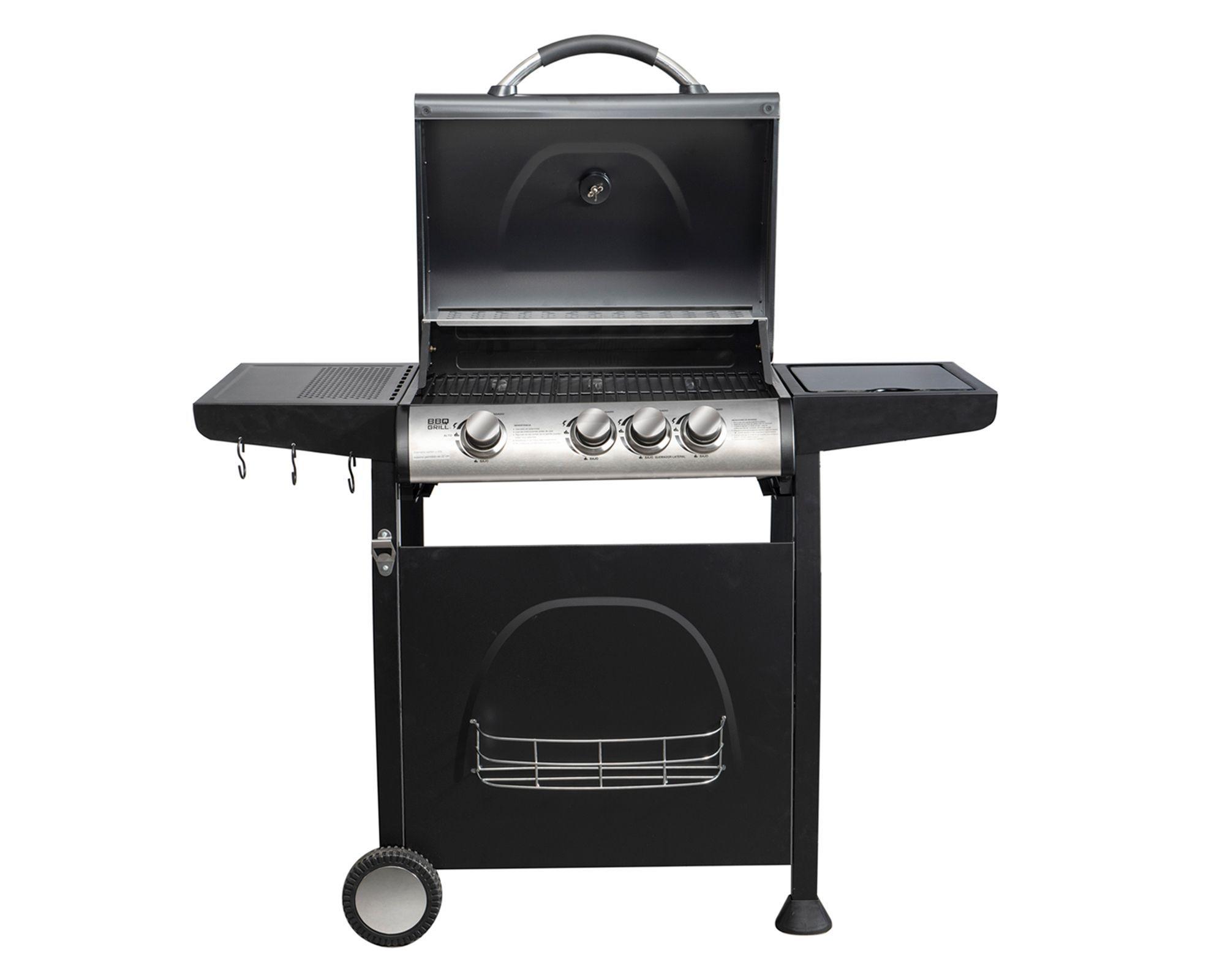 Parrilla a gas Giorgia 3 quemadores + quemador lateral BBQ Grill-8