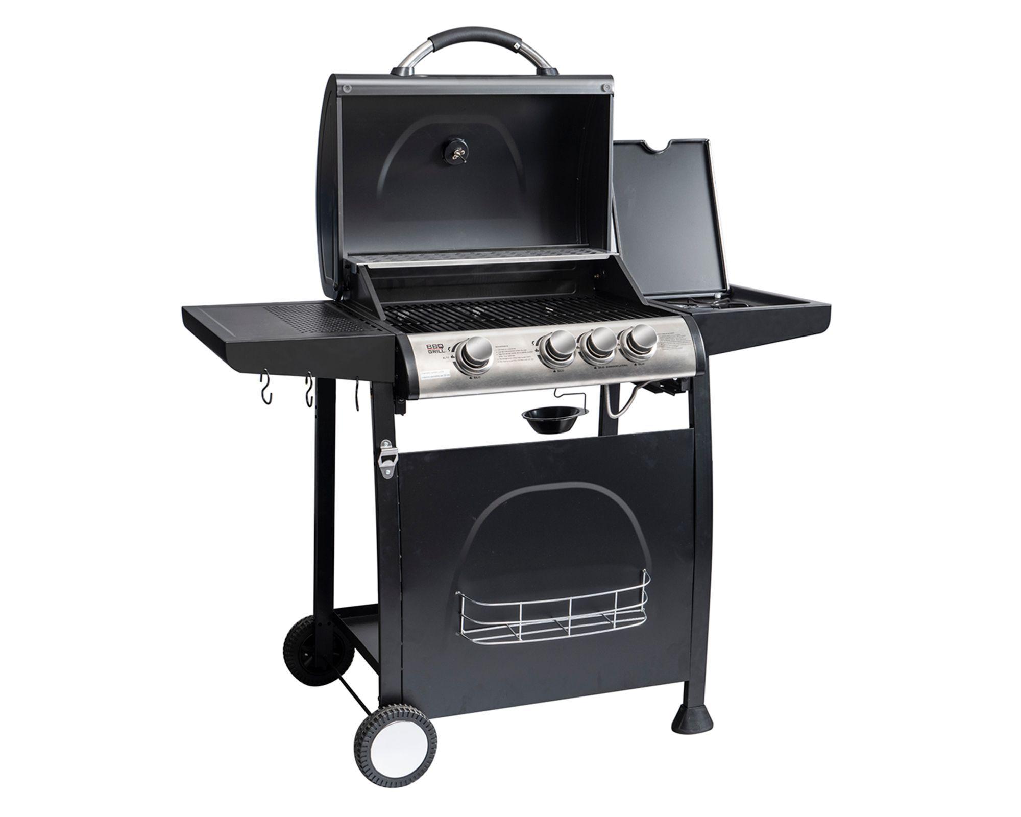 Parrilla a gas Giorgia 3 quemadores + quemador lateral BBQ Grill-9