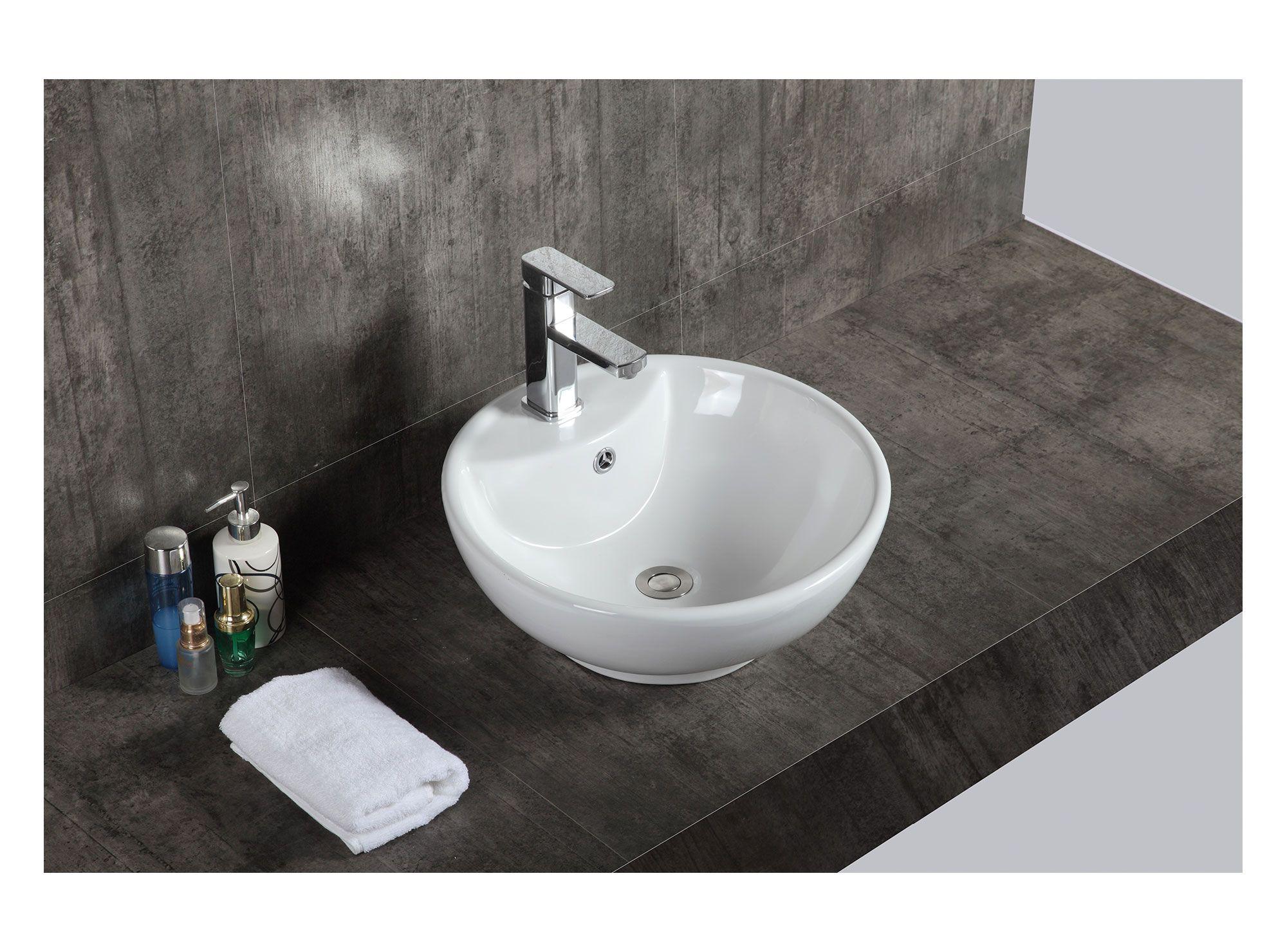 Lavamanos sobreponer 45 cm Catana blanco SmartHome-2
