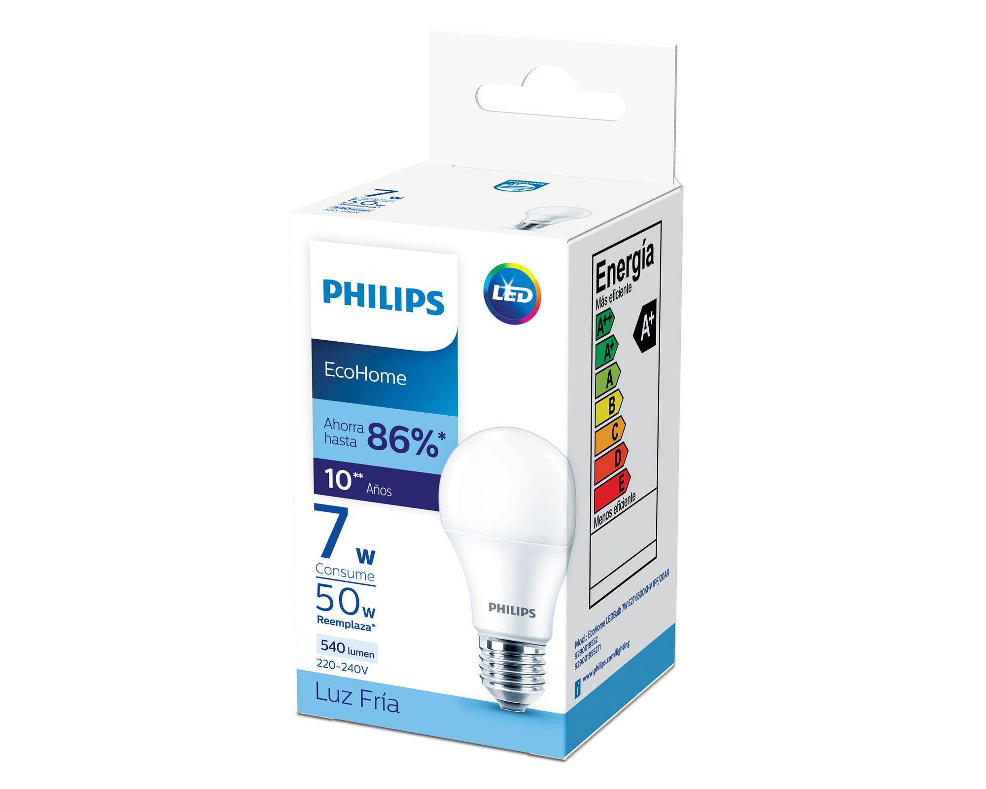 Ampolleta Led 7W E27 luz fría EcoHome-1