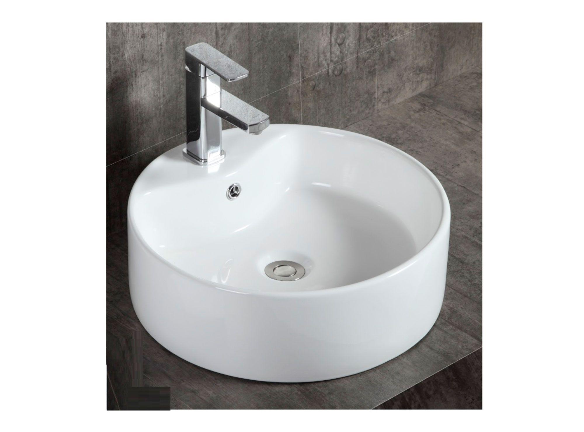 Lavamanos sobreponer 47 cm Amanda blanco SmartHome-0