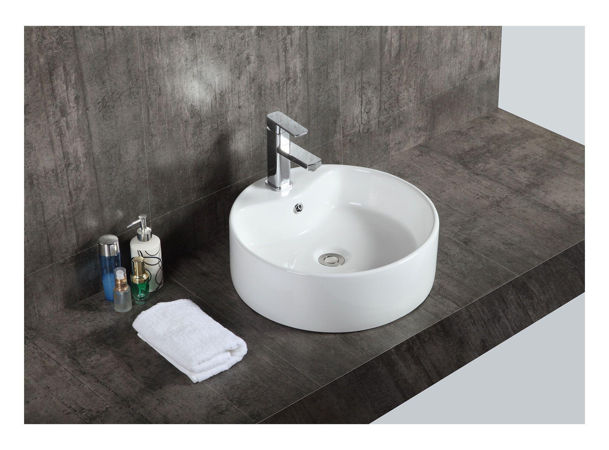 Lavamanos sobreponer 47 cm Amanda blanco SmartHome-1