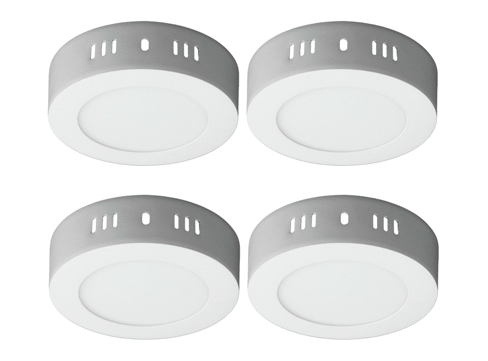 Panel LED Sobreponer Redondo Luz Cálida 12W-0