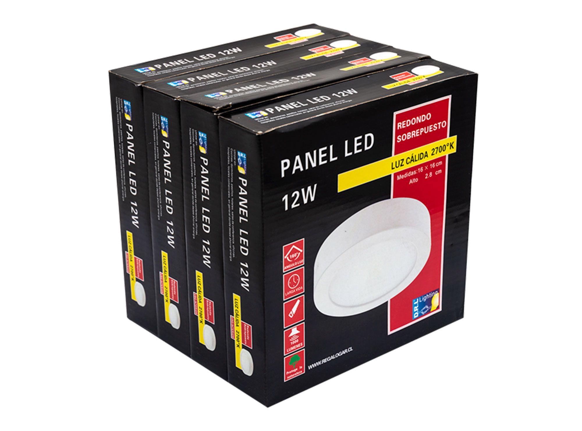 Panel LED Sobreponer Redondo Luz Cálida 12W-4