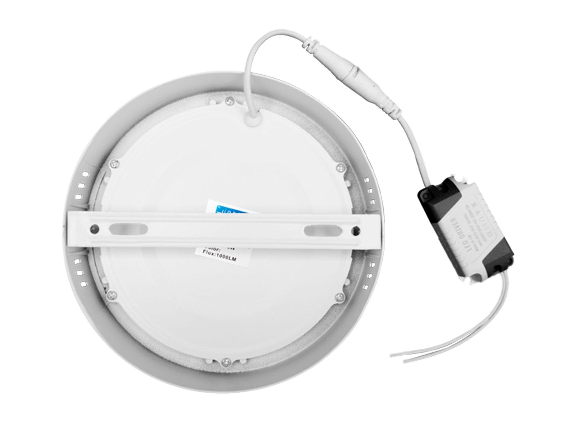Panel LED Sobreponer Redondo Luz Cálida 12W-2
