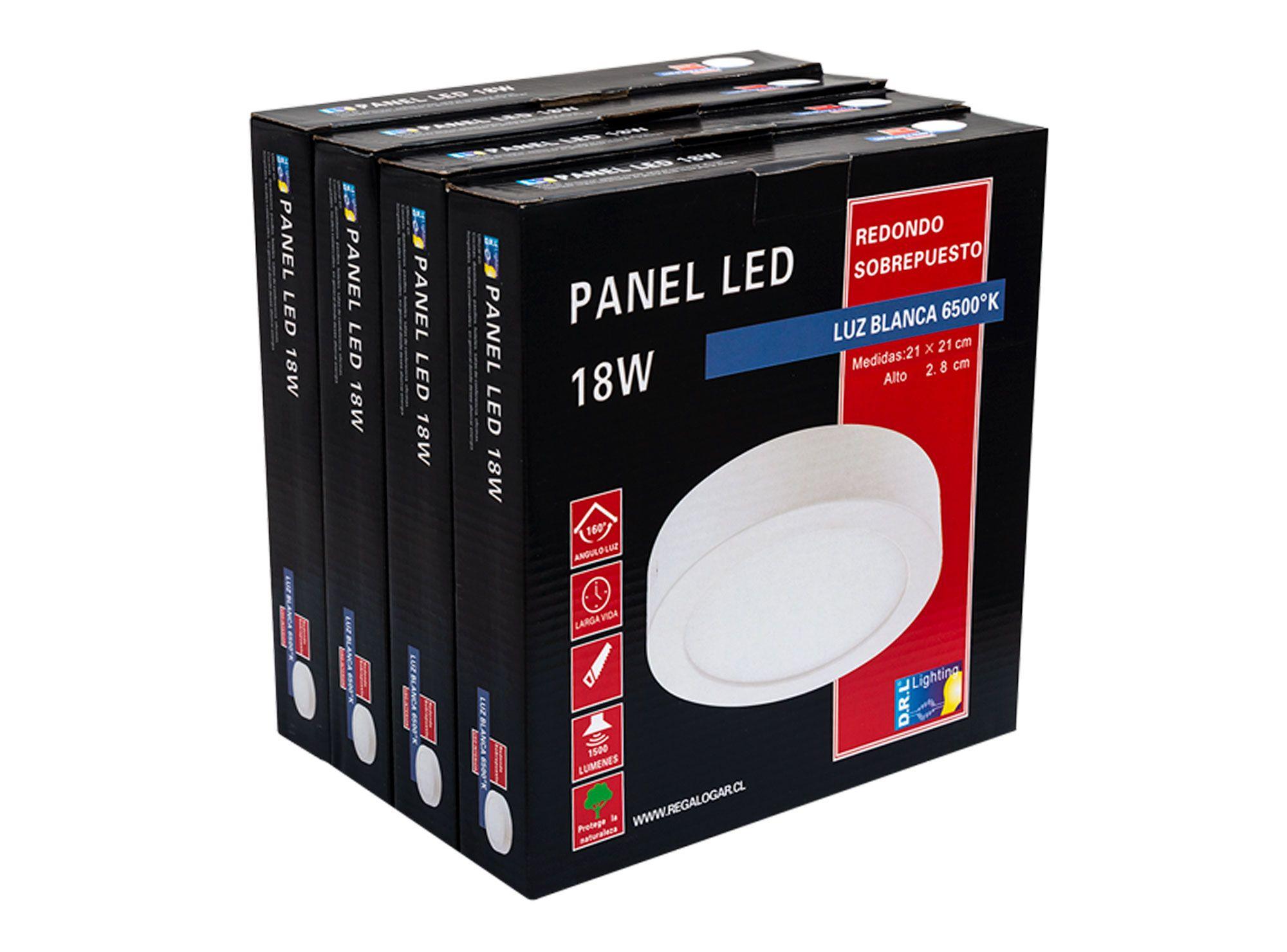 Panel LED Sobreponer Redondo Luz Día 18W-4