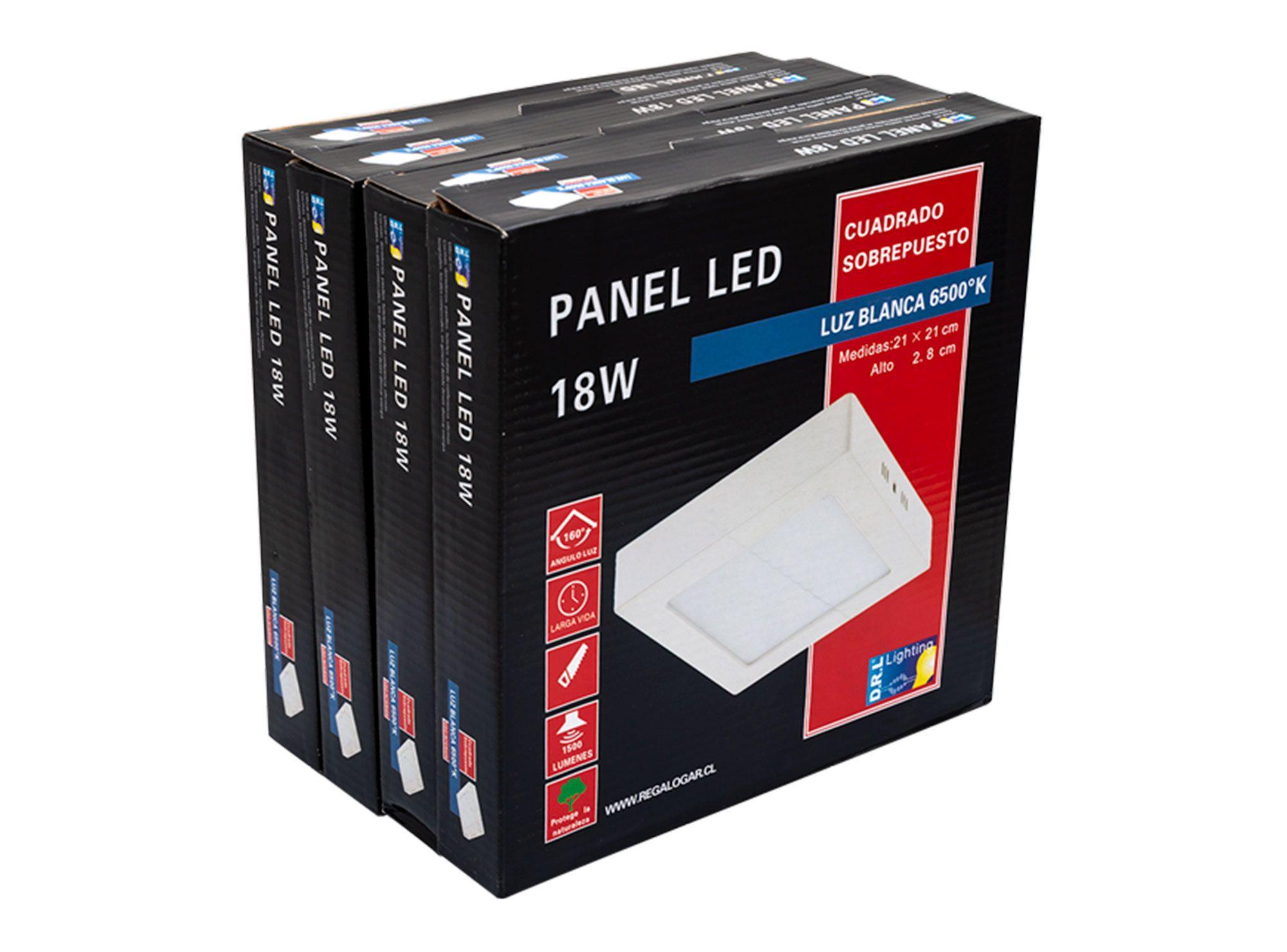 Panel LED Sobreponer Cuadrado Luz Día 18W-4