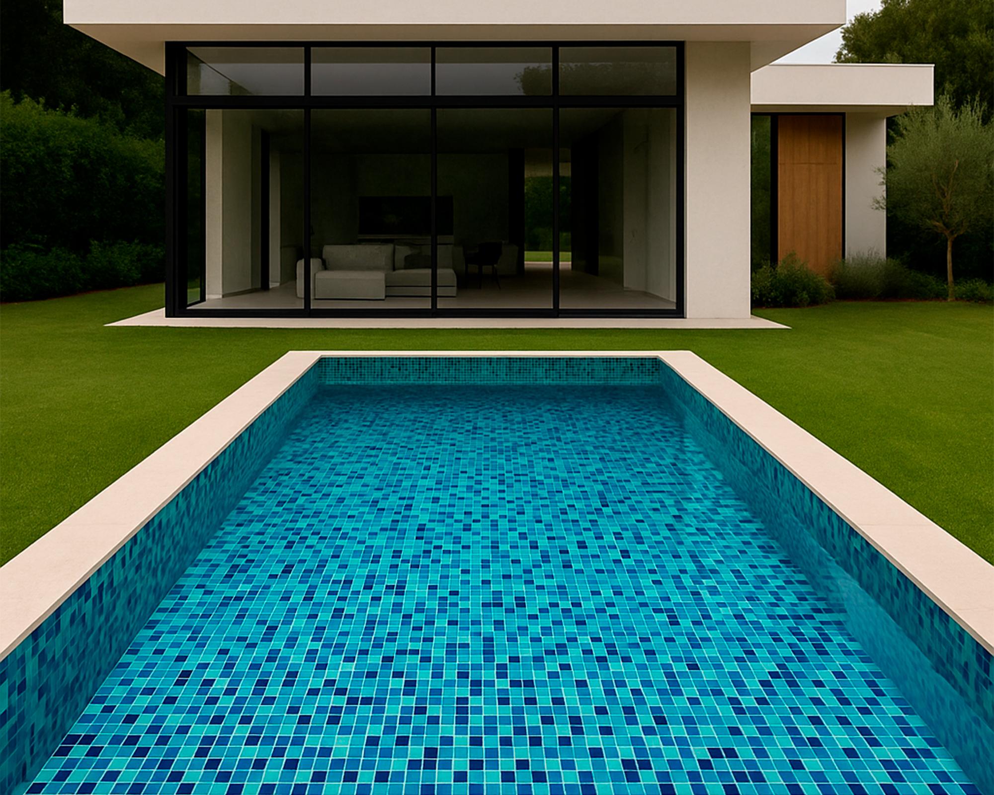 Mosaico piscina 32.7x32.7 cm azul mix-2