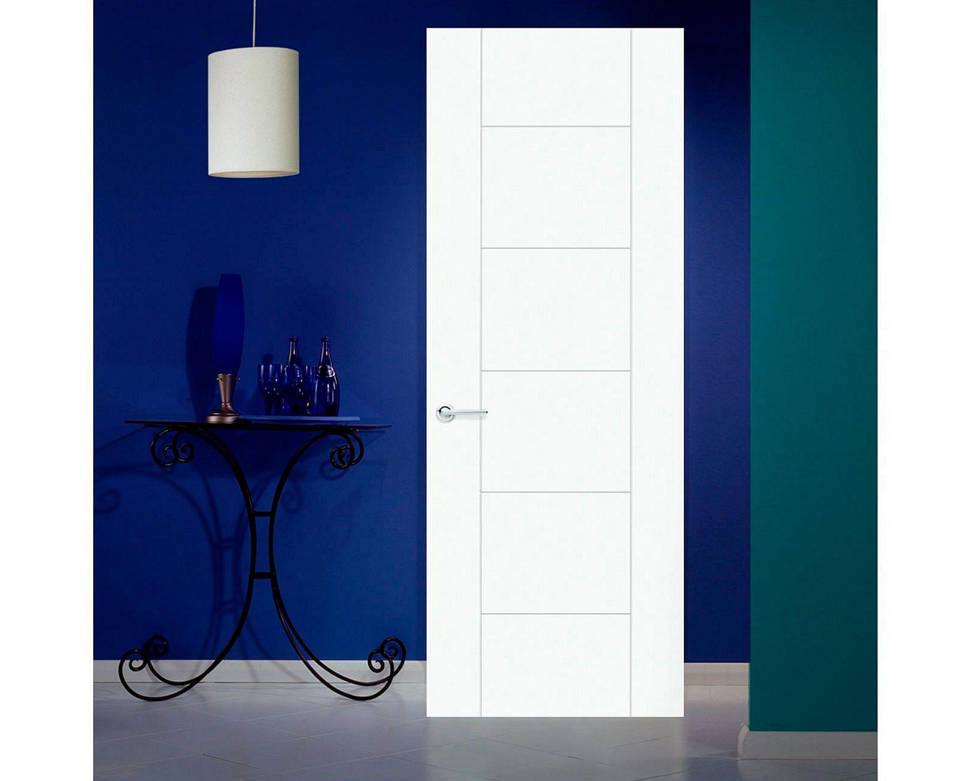 Puerta Interior Amparo 75x200 cm Blanca con perforación Masonite-0