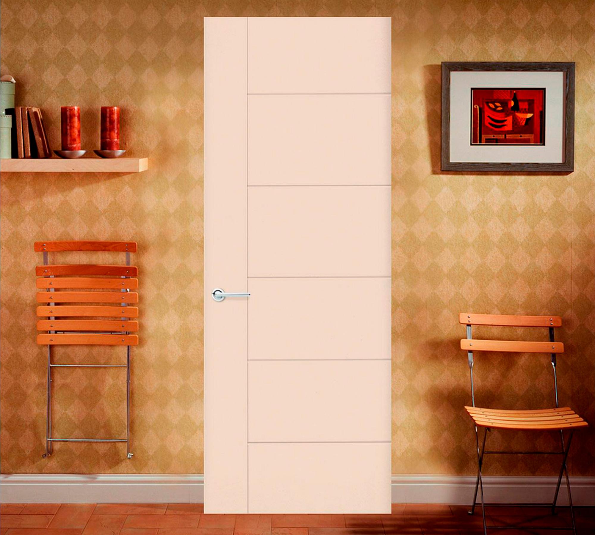 Puerta Interior Rosario 70x200 cm Beige con perforación Masonite-0