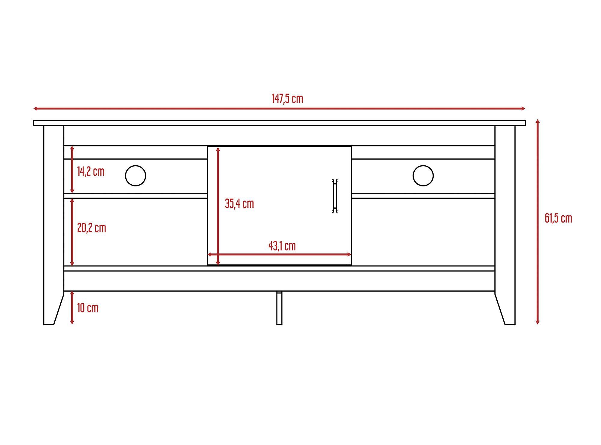 Rack TV 65'' + mesa de centro Essential coñac 2 TuHome-7