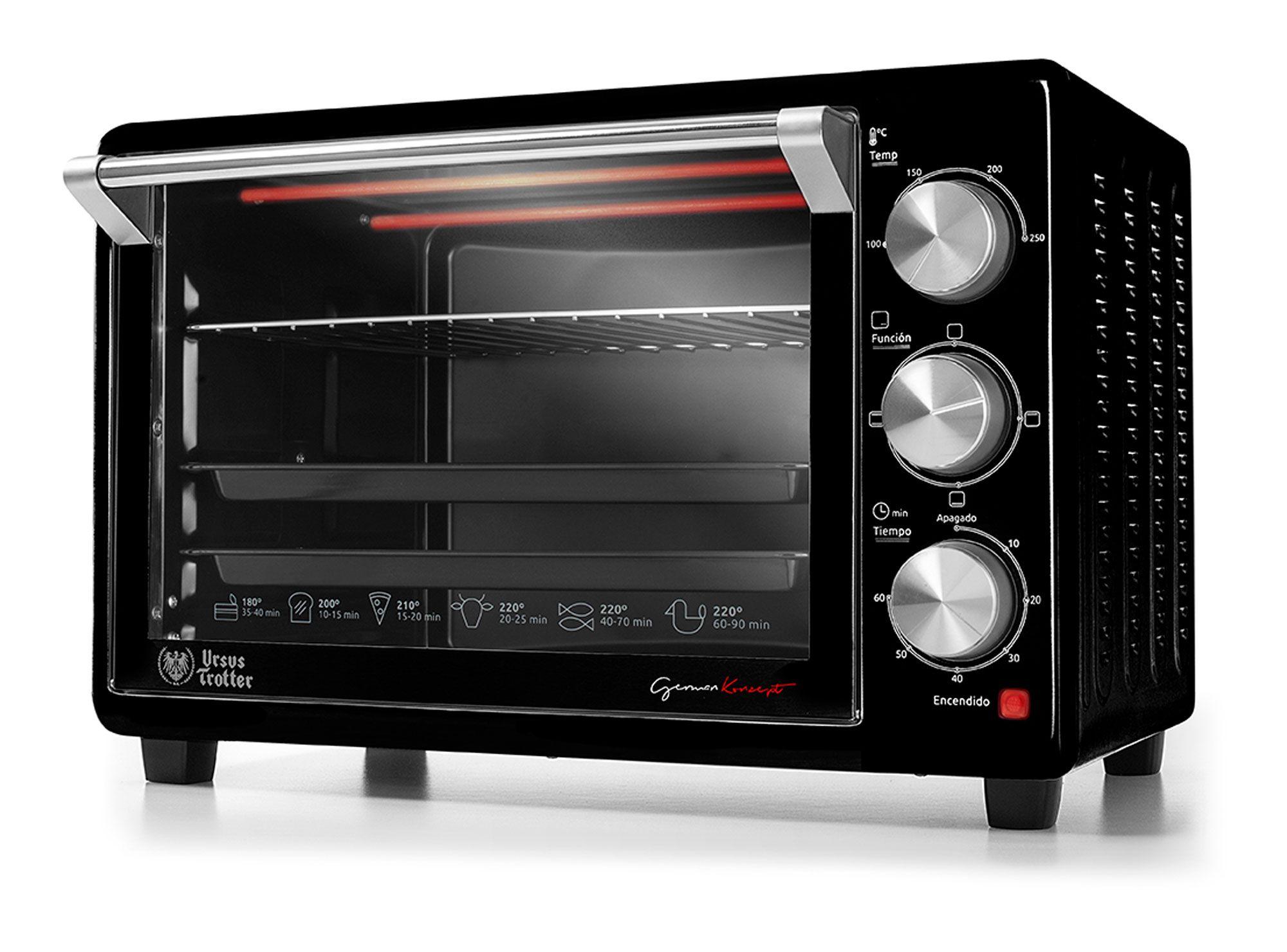 Horno eléctrico 26 litros UT-BACKOFEN26 negro Ursus Trotter-0