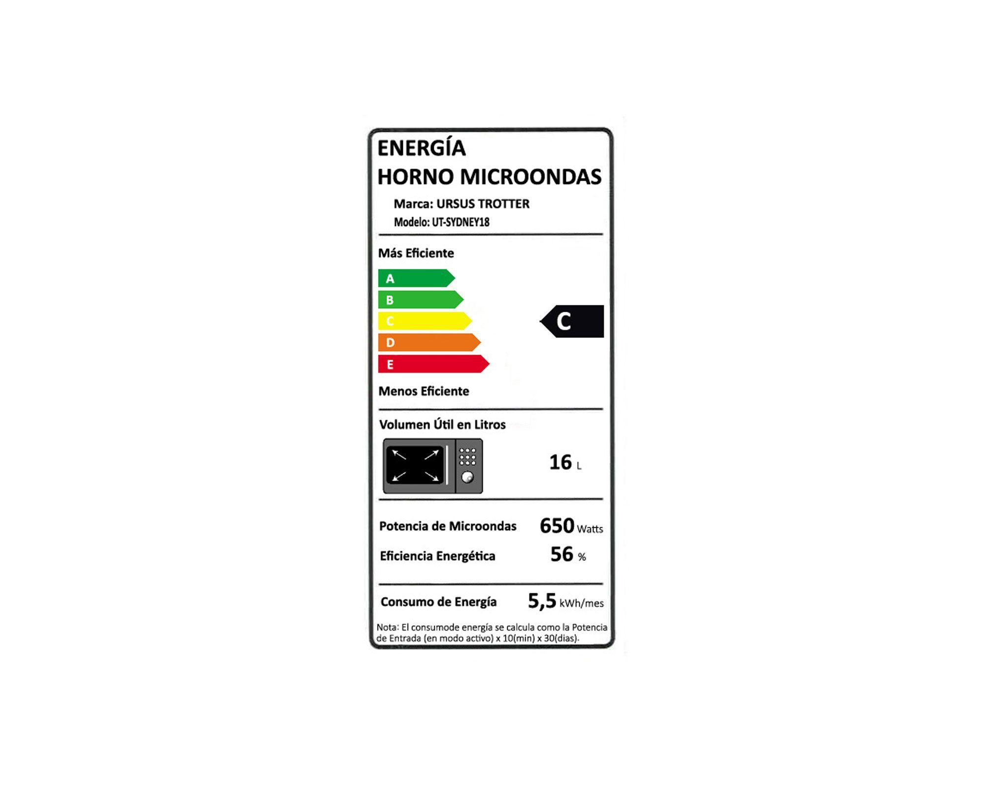 Microondas 18 litros UT-SYDNEY18 blanco Ursus Trotter-5