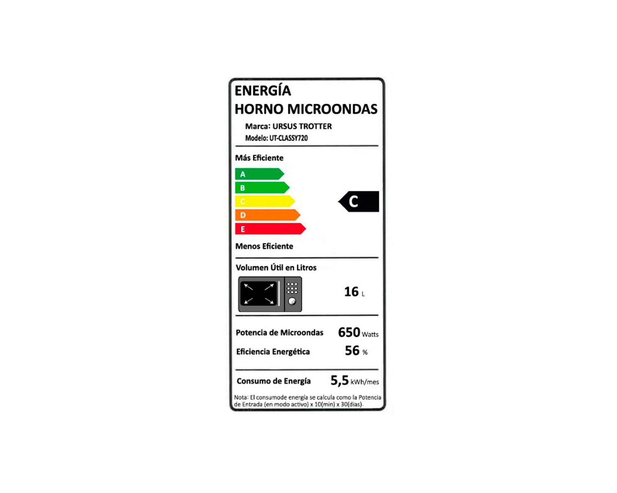 Microondas digital 20 litros UT-CLASSY720 silver Ursus Trotter-8