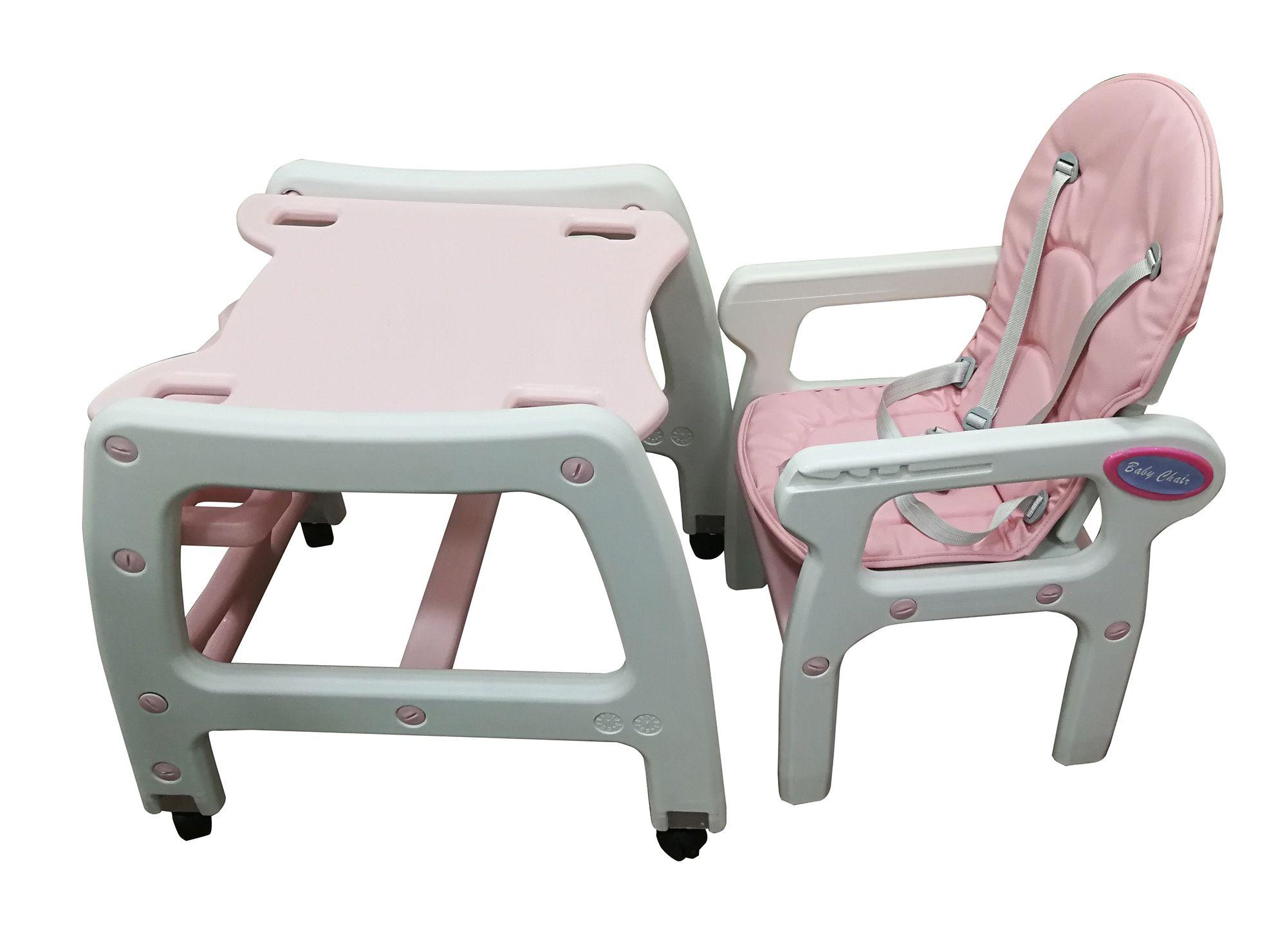 Silla comer súper rosado Kidscool-3