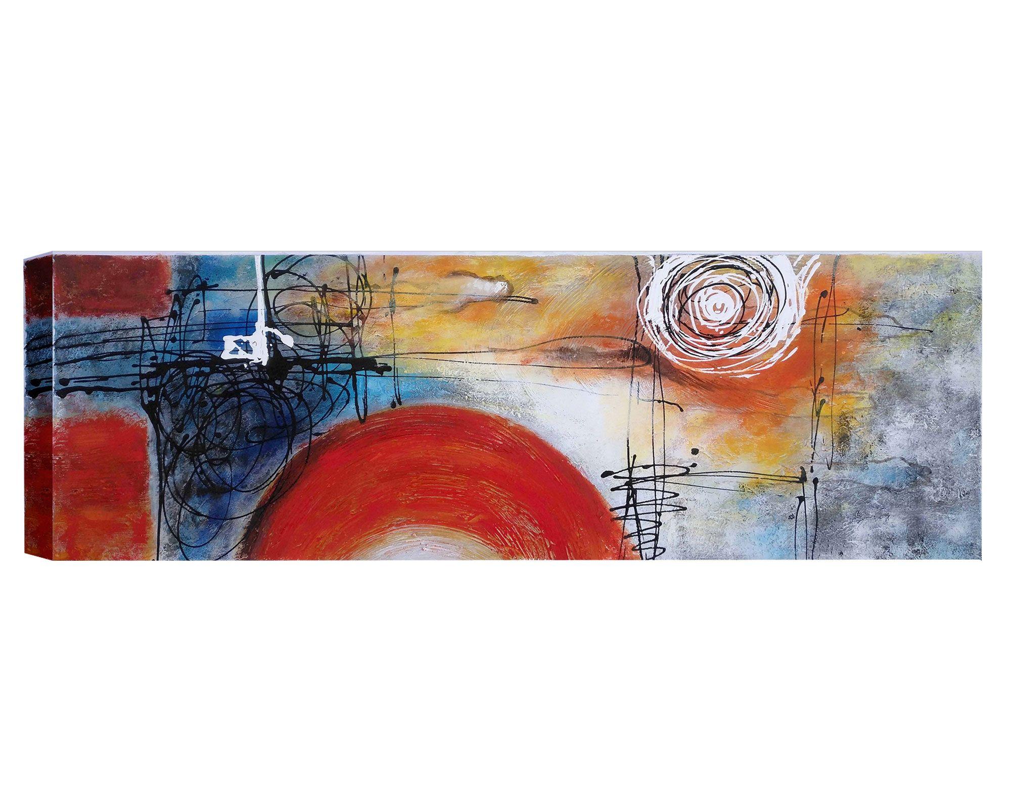 Óleo abstracto Luna 40x120 cm-0